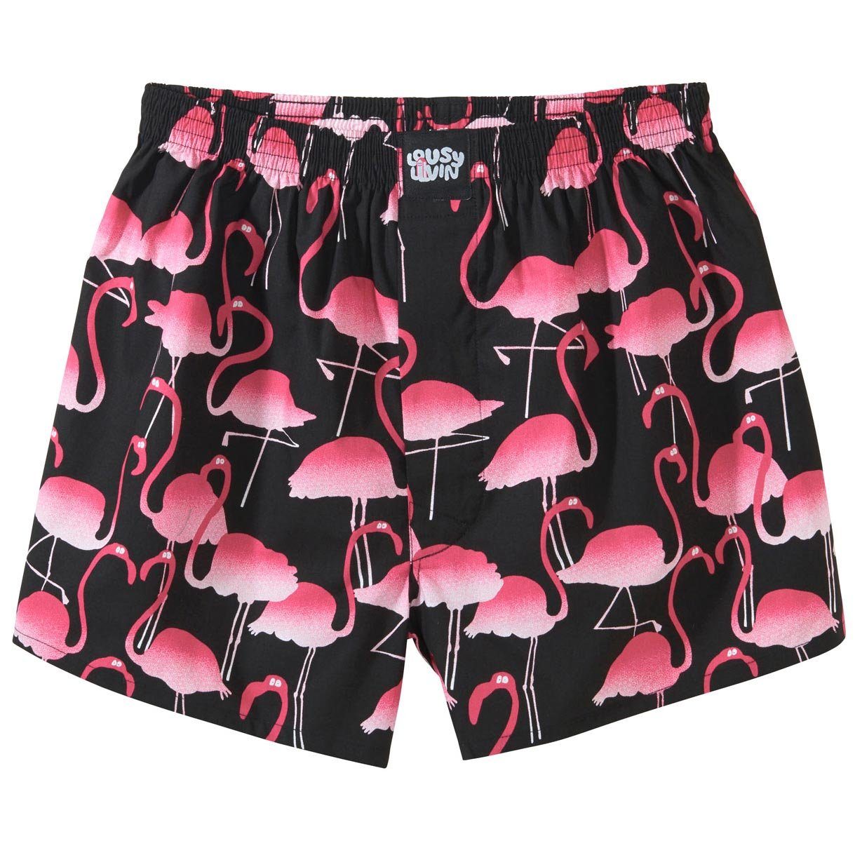 Lousy Livin Боксерські чоловічі труси, боксерки Flamingos - black