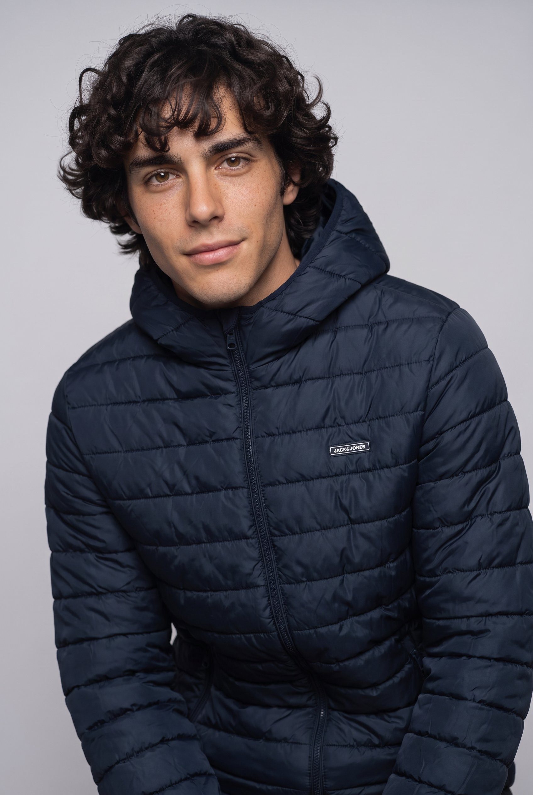 Jack & Jones Steppjacke JJELVIS LIGHT PUFFER HOOD Kunstfaser, regular fit