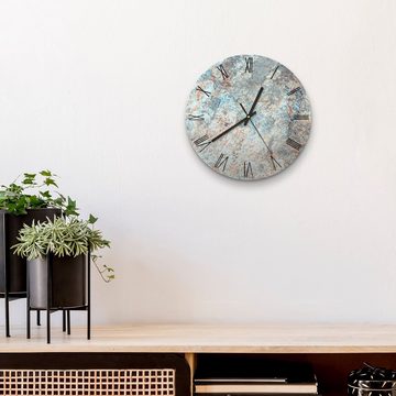 DEQORI Wanduhr 'Verfärbter Stein' (Glas Glasuhr modern Wand Uhr Design Küchenuhr)