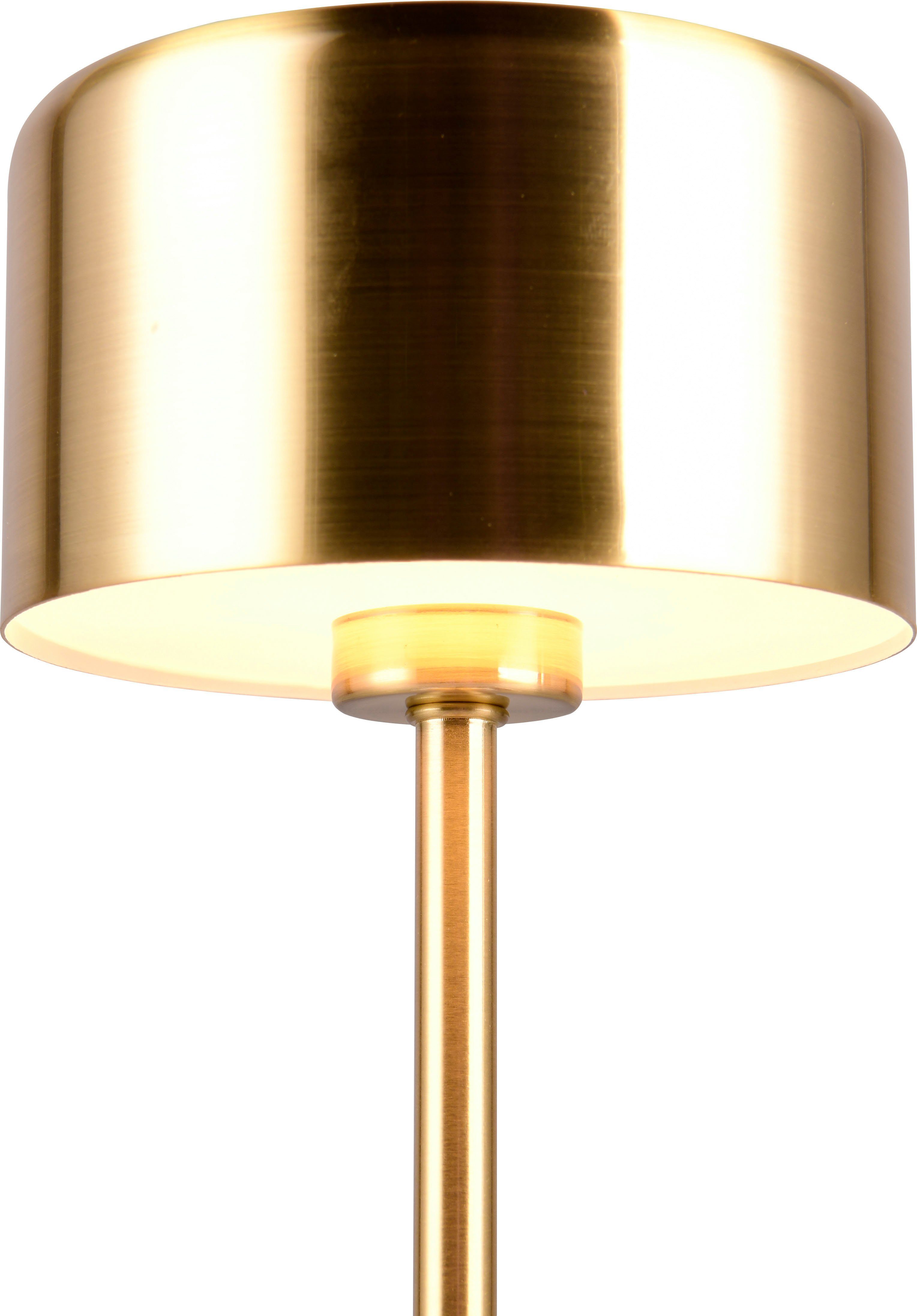 Reality Leuchten LED Tischleuchte JEFF, Dimmfunktion, USB-Ladefunktion, LED fest integriert, Warmweiß, Akku Tischlampe mit USB-C Anschluss, Touchdimmer 4 Stufen, Höhe 30cm