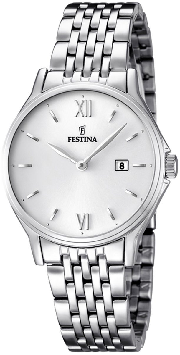 Festina Quarzuhr Festina Damen-Herren Uhr F16748/2, silber Edelstahlarmband Armbanduhr Damen, rund, Herren