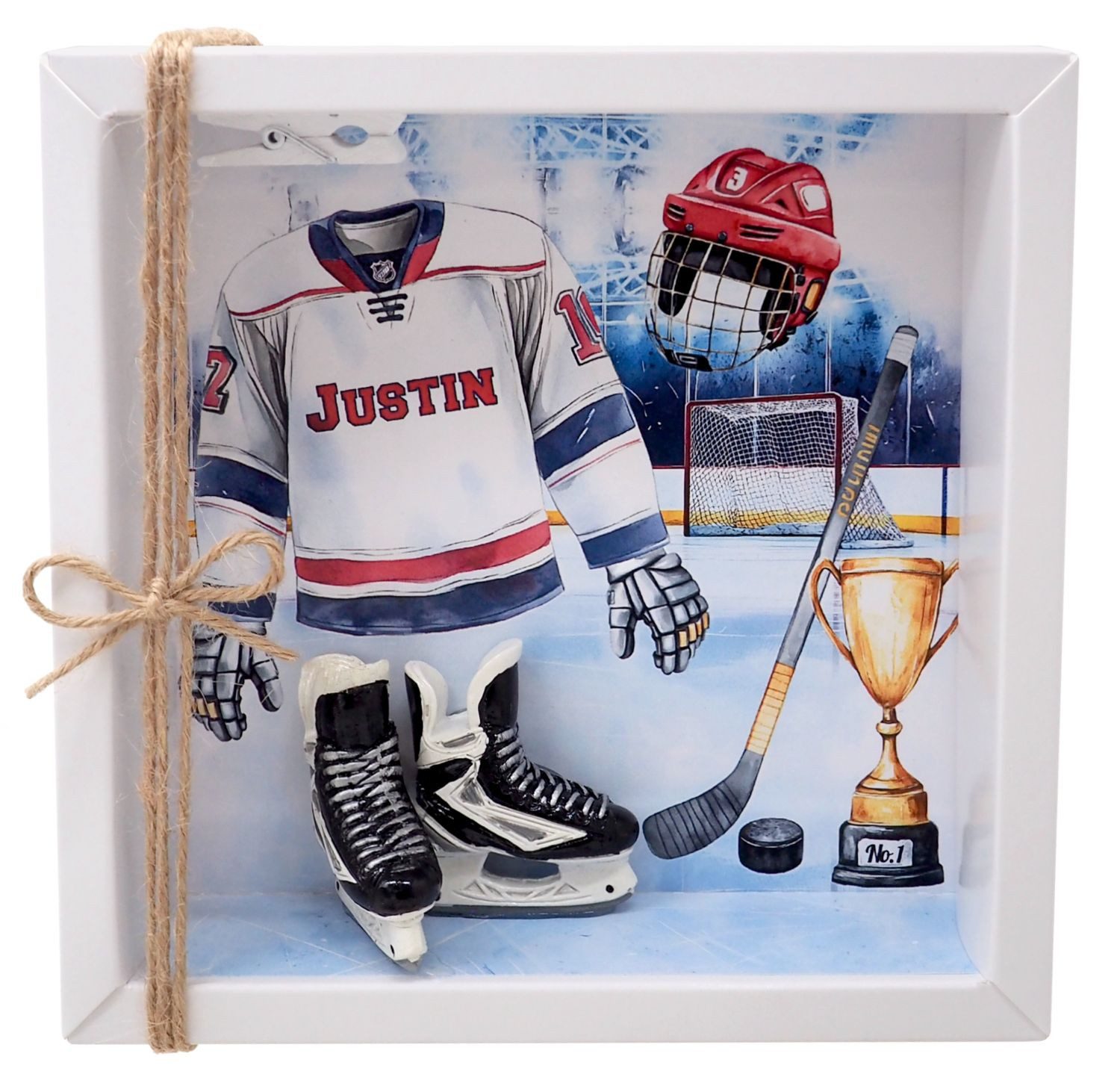 ZauberDeko Geschenkbox Geldgeschenk Eishockey personalisiert MIT NAMEN Weihnachten Gutschein