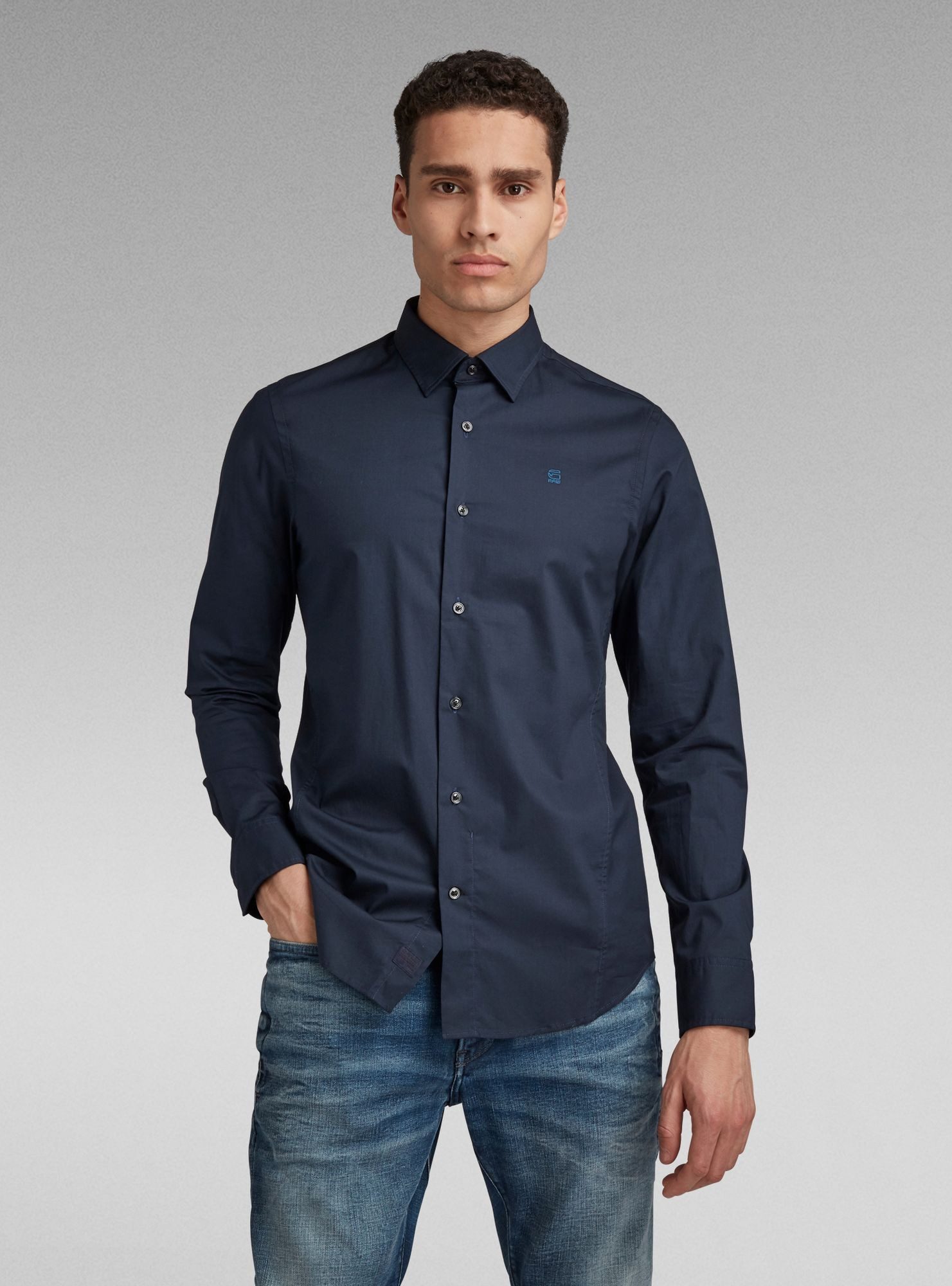 Langarmshirt Dressed Super Slim Hemd