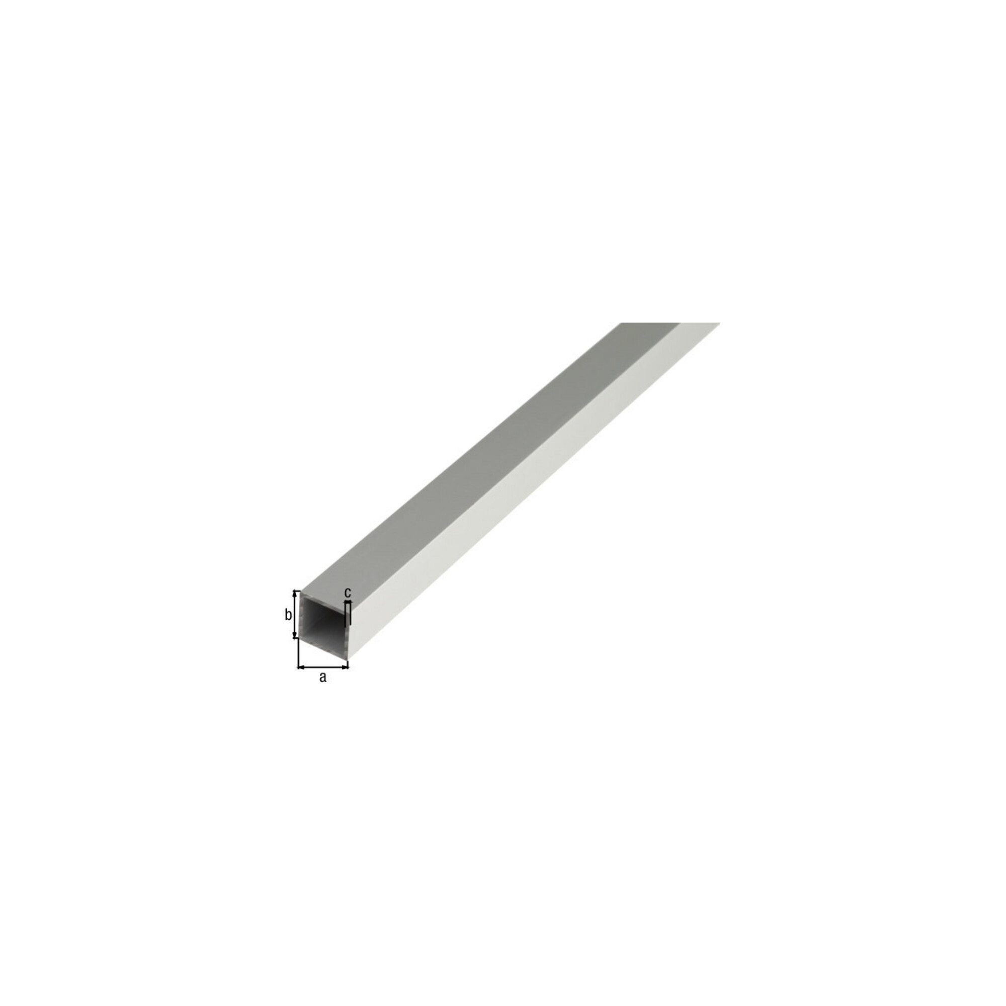 Alberts Türfeststeller GAH Alberts Quadratrohr glatt L1.000xB15xH15xS1mm Aluminium silberf. E