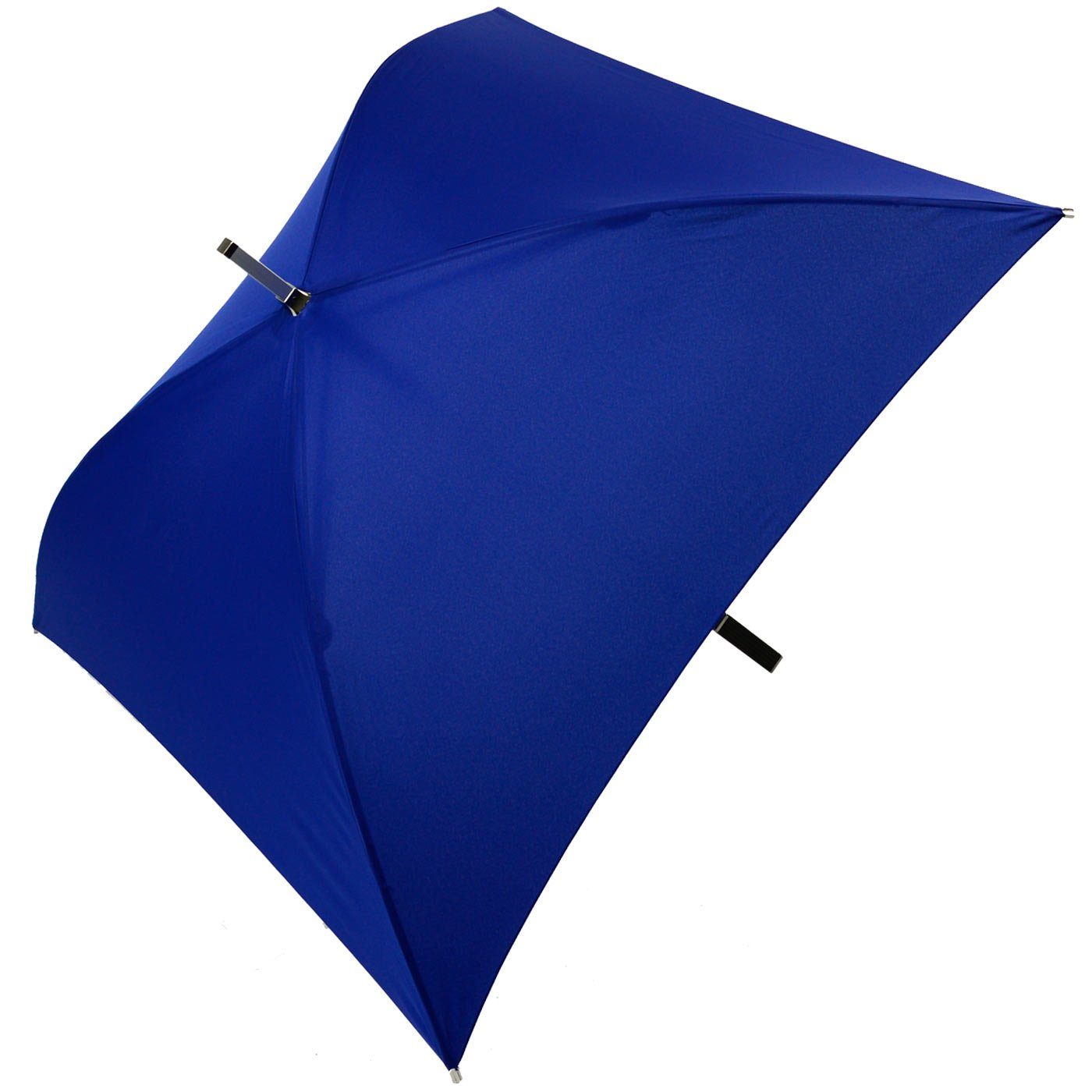 quadratischer Langregenschirm Square® besondere ganz Regenschirm, blau voll Regenschirm All Impliva der
