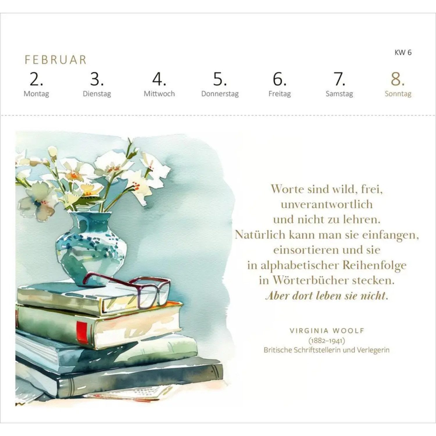 Ars Edition Tischkalender Postkartenkalender Der Literaturkalender 2026