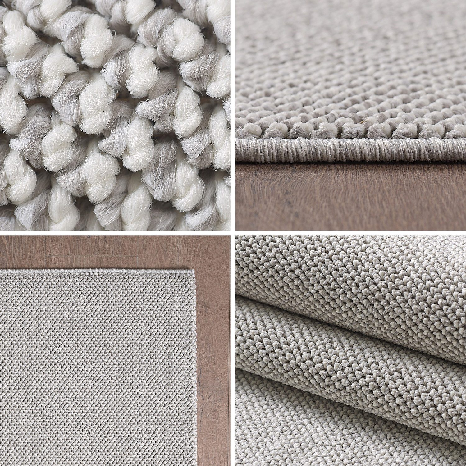 Carpettex Schlingenteppich Unicolor, Rund, Höhe: 7 günstig online kaufen