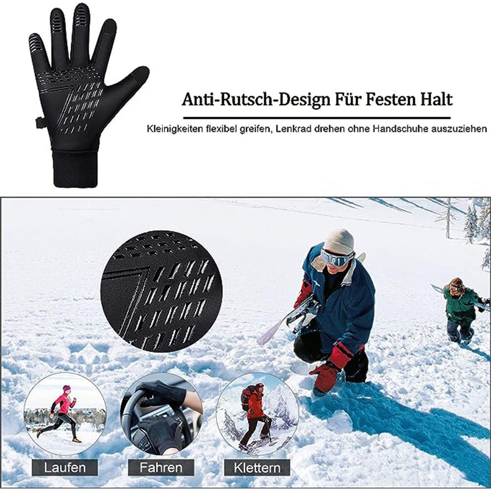 GelldG Fahrradhandschuhe Freizeit Fahrradhandschuhe n Winter Schwarz(stil2)