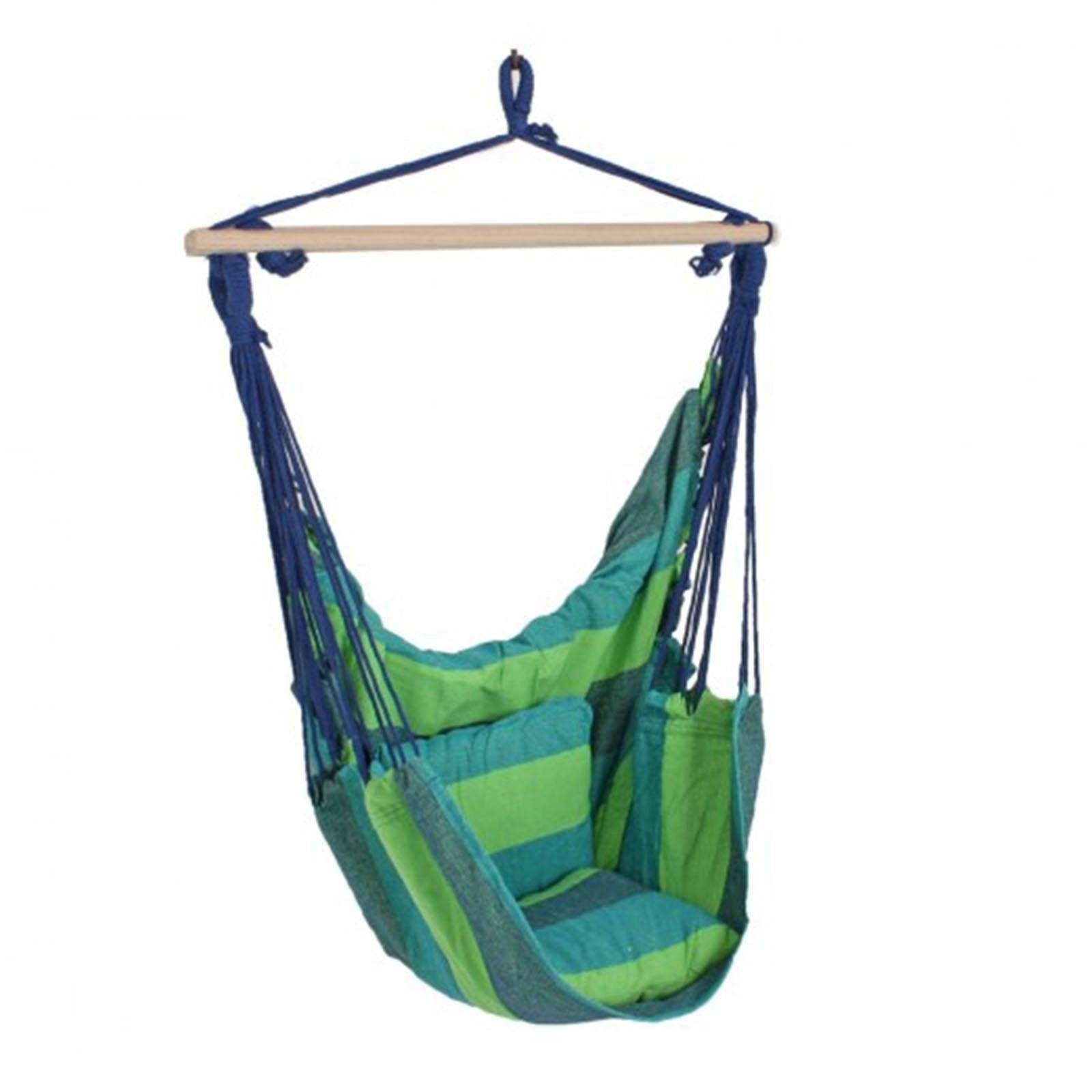 Garden Pleasure Hängesessel Hängesessel TOBAGO blau/grün Hängesitz, 85x120x60 cm