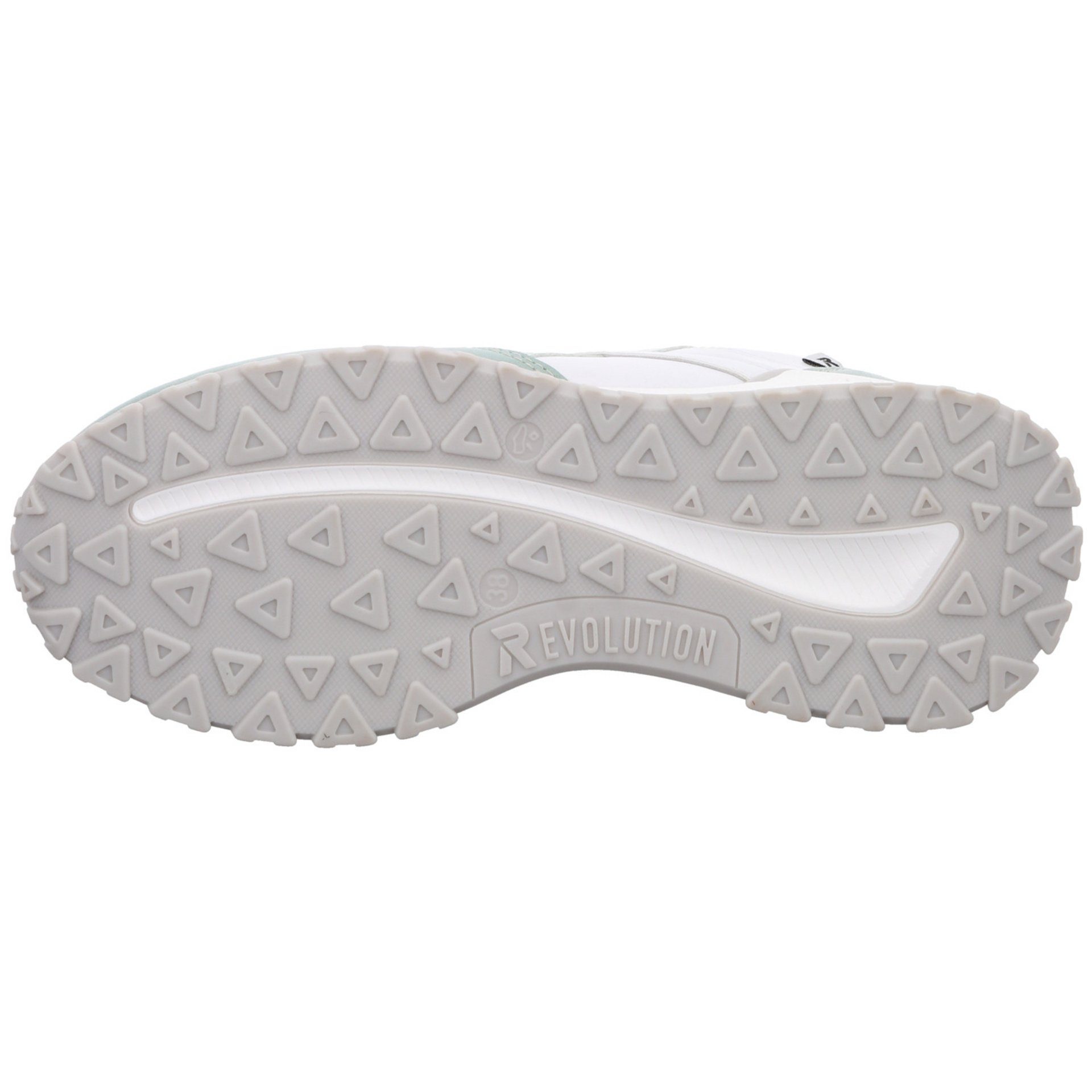 Rieker Damen Sneaker Schuhe R-Evolution Leder-/Textilkombination Sneaker Sneaker peppermint/sportweiss/weiss/pa