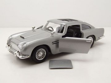 Motormax Modellauto Aston Martin DB5 silber James Bond Modellauto 1:24 Motormax, Maßstab 1:24