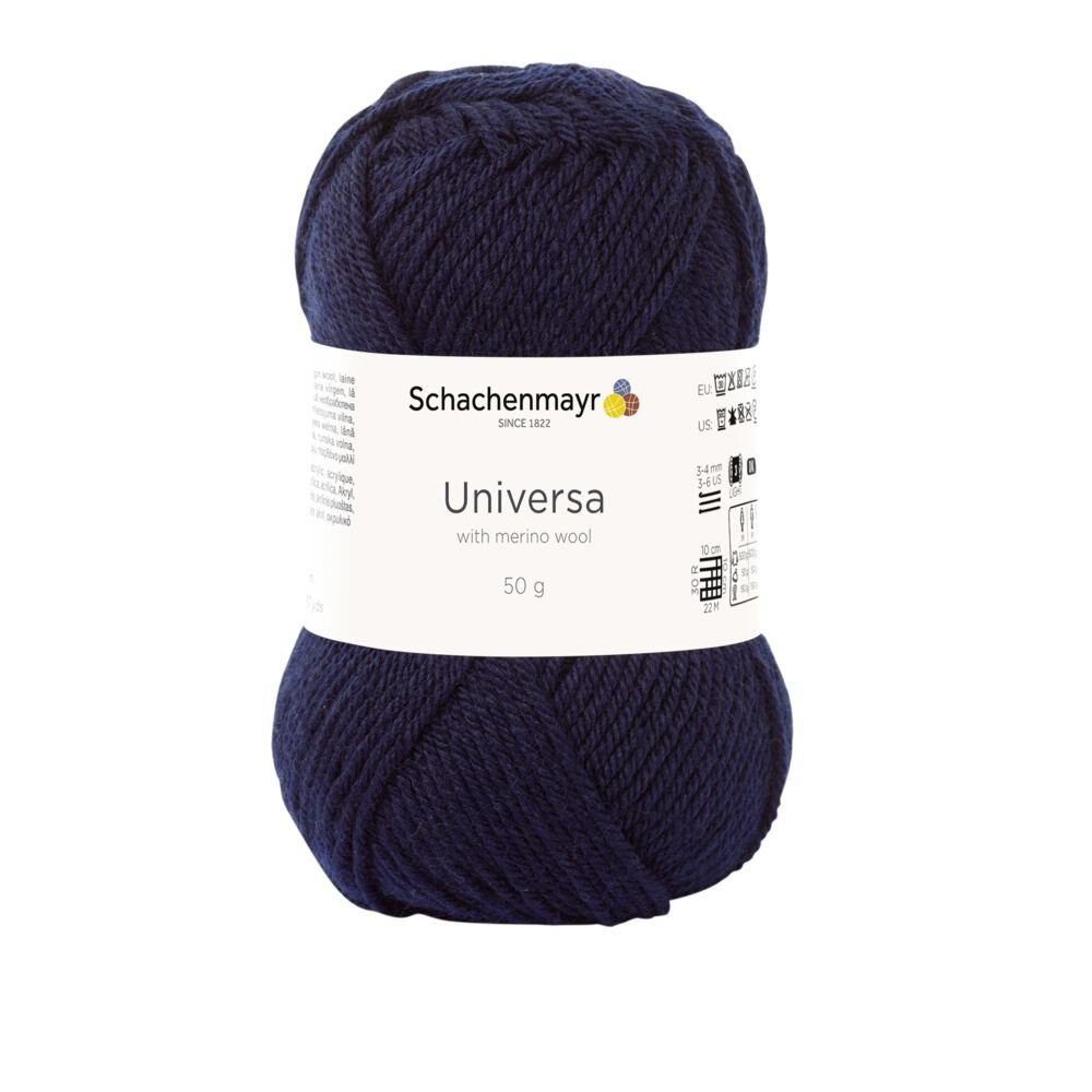 Schachenmayr Wolle Universa klassisches Schurwollmischgarn zum Stricken und Häkeln Häkelwolle, 125,00 m (50g Wolle zum Stricken und Häkeln mit Schurwolle, Strickgarn, Strickwolle, Handstrickgarn), Ganzjahresgarn
