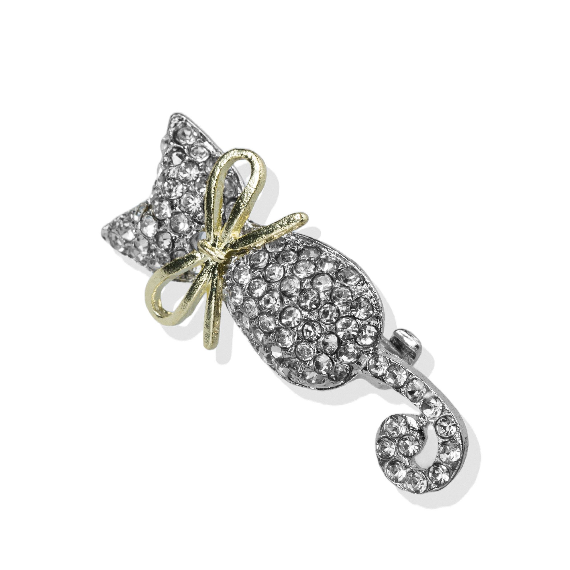 Firetti Brosche Schmuck Geschenk Kupfer Ansteckschmuck Katze