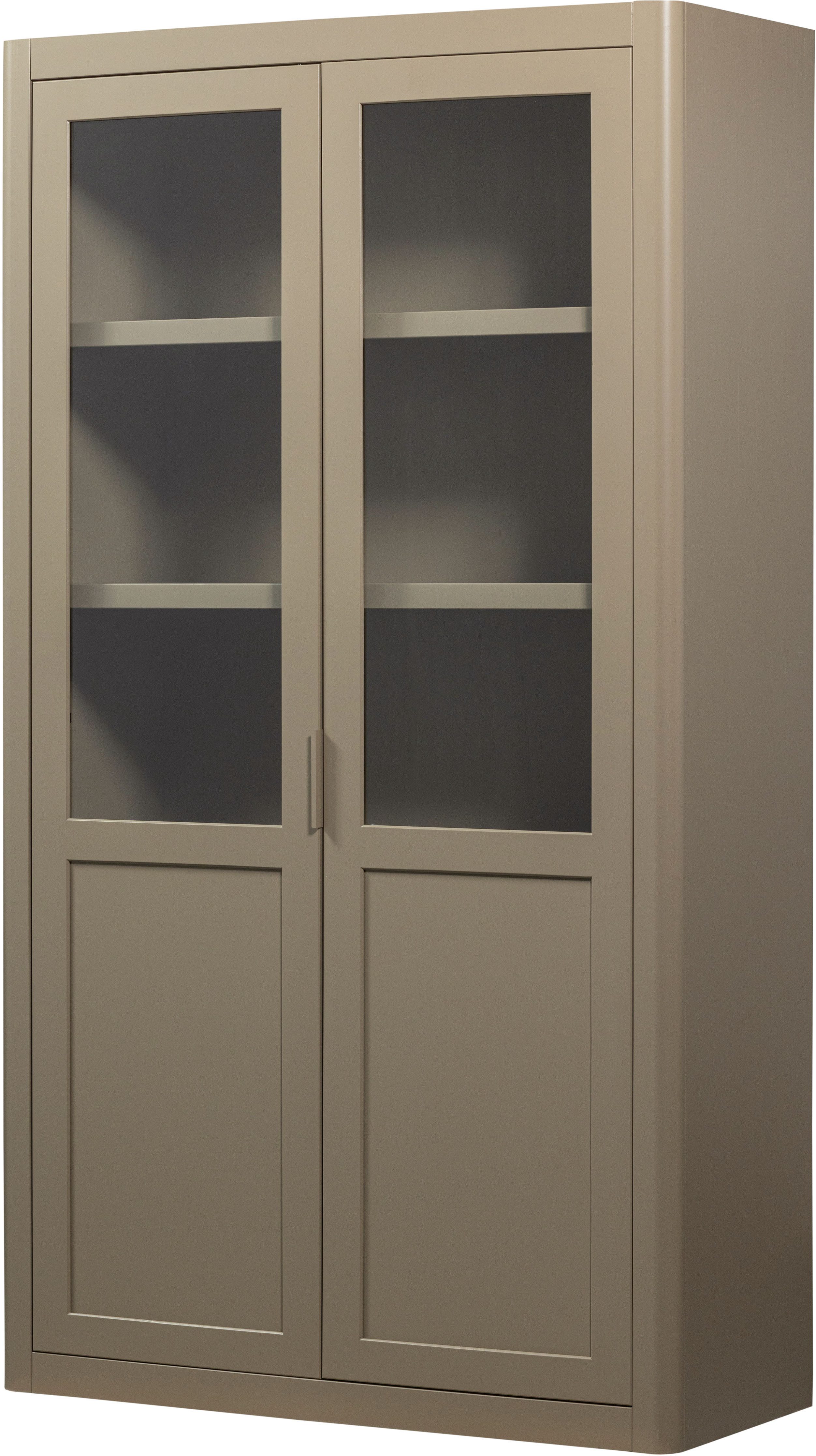 WOOOD Vitrine GUNNAR FSC®-zertifizierte Kiefer, bietet stilvolle Aufbewahrung auf 4 Böden