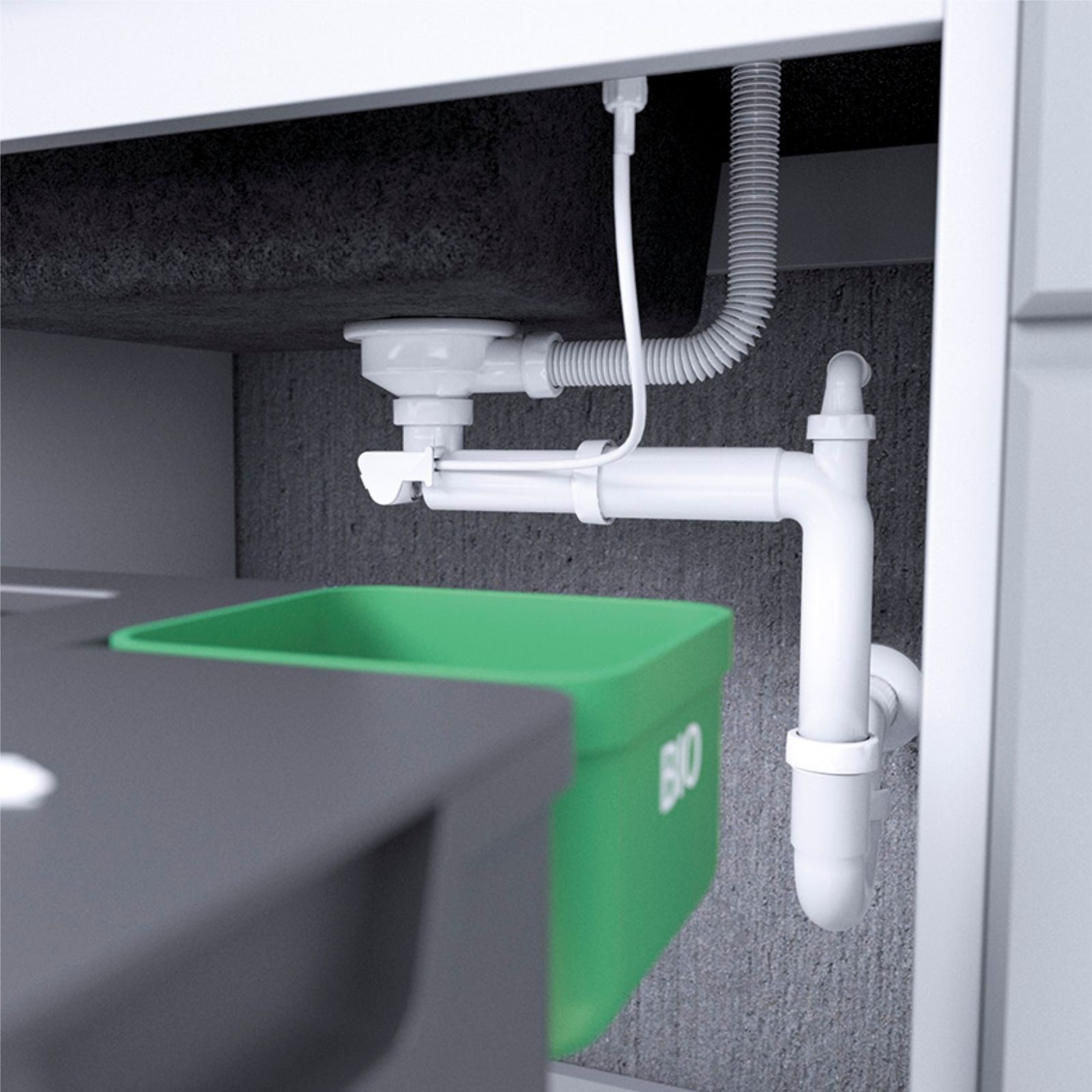 Granitspüle Einbauspüle TAU aus Granit (90×50 cm), 1 Becken, weiß, matt Küc günstig online kaufen