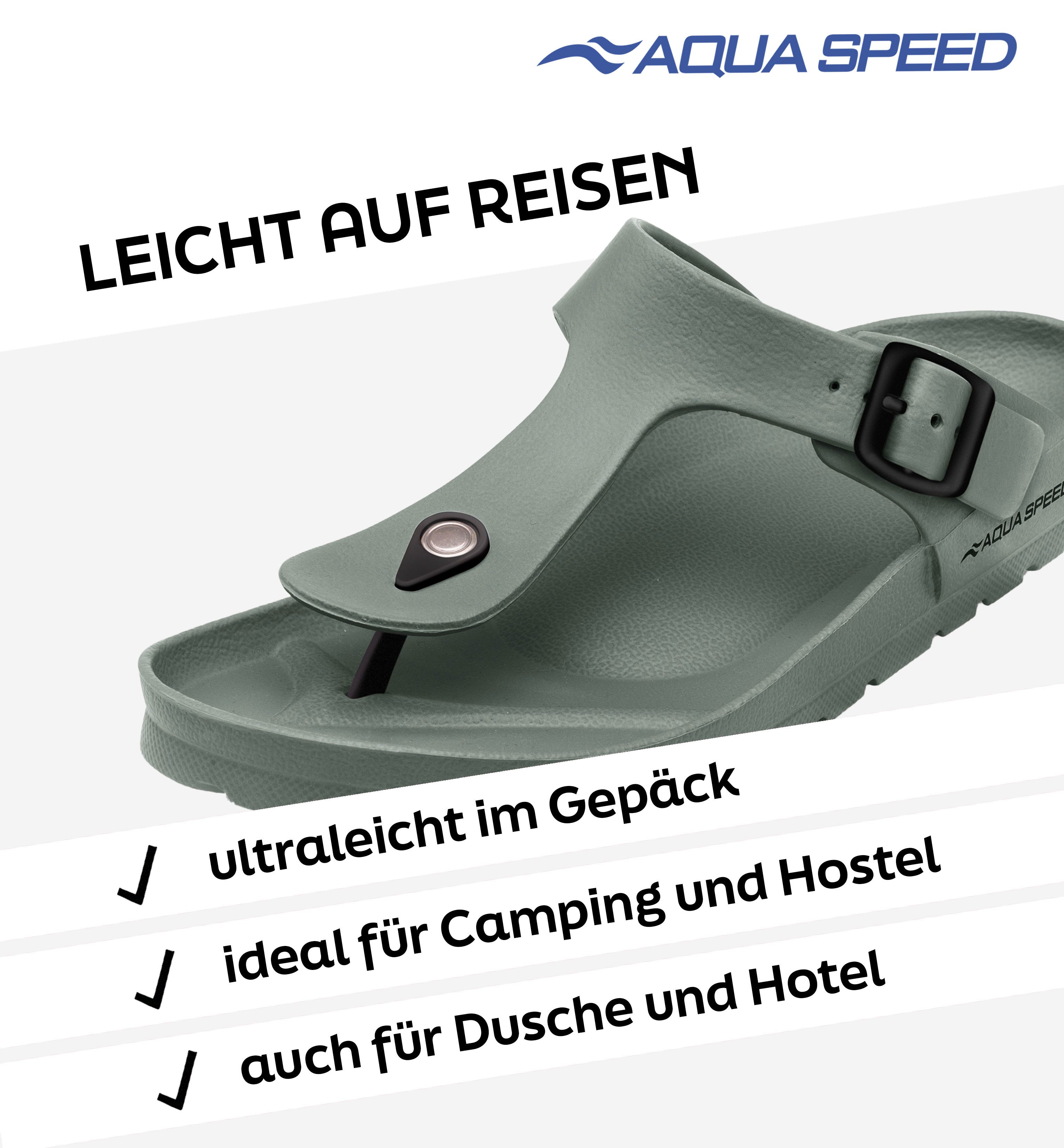Aqua Speed MONACO Zehentrenner für Damen & Herren Größe 41 Bequem & rutschfest Badezehentrenner (Ultraleichte Badeschuhe für Damen & Herren – bequem & stilvoll) Bequemes Fußbett & flexibles Material für höchsten Tragekomfort