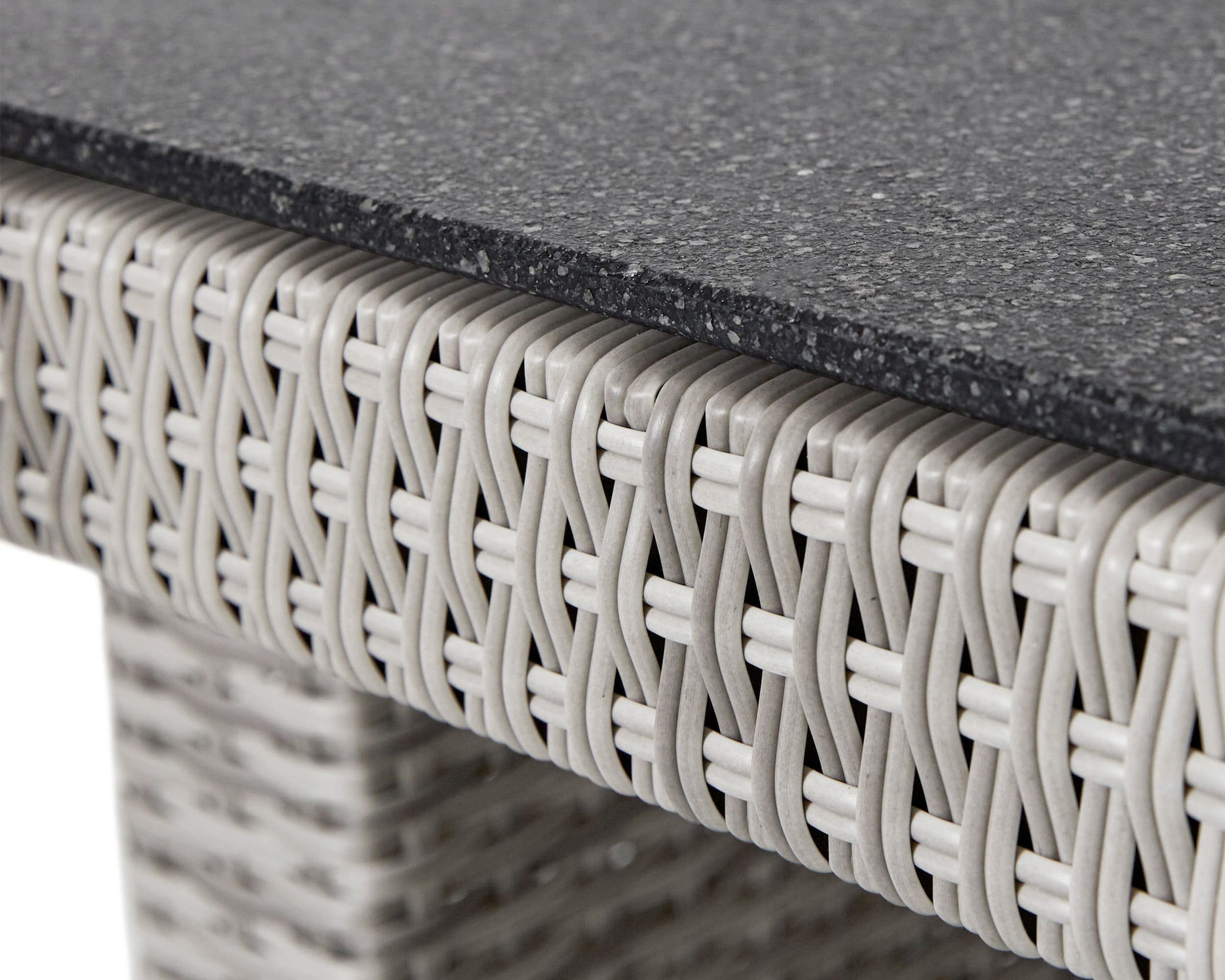 Gartentisch LC Garden »Parma« Dining Wangentisch Gartentisch 220x100cm Spraystone weiß-grau