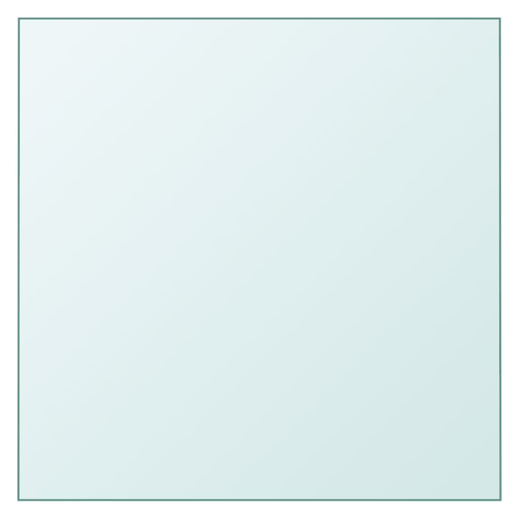 vidaXL Tischplatte 30 x 30 cm Tischplatte Transparent 30x30 cm Hartglas