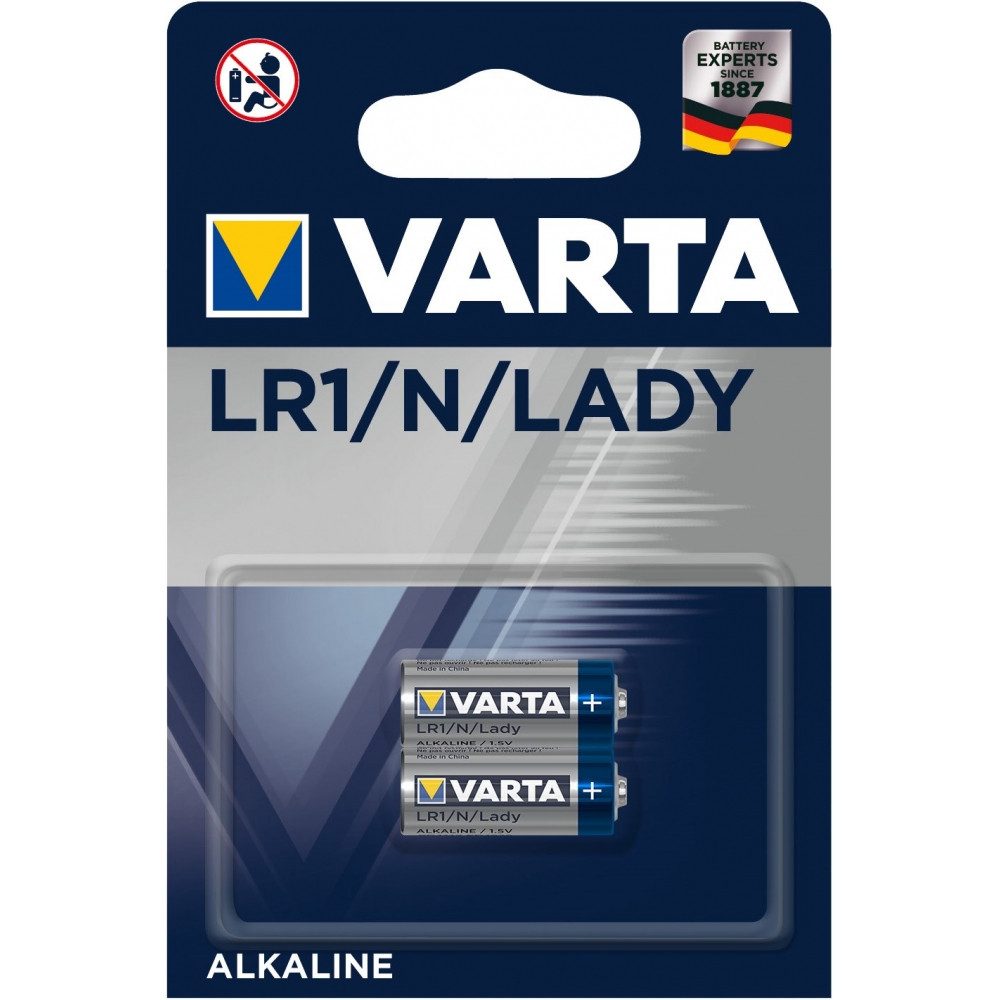 VARTA Varta LR1 Lady 2er Blister Batterie - Alkaline-Batterie. Fotobatterie, (1.5V V), Alkaline Mangan Technologie