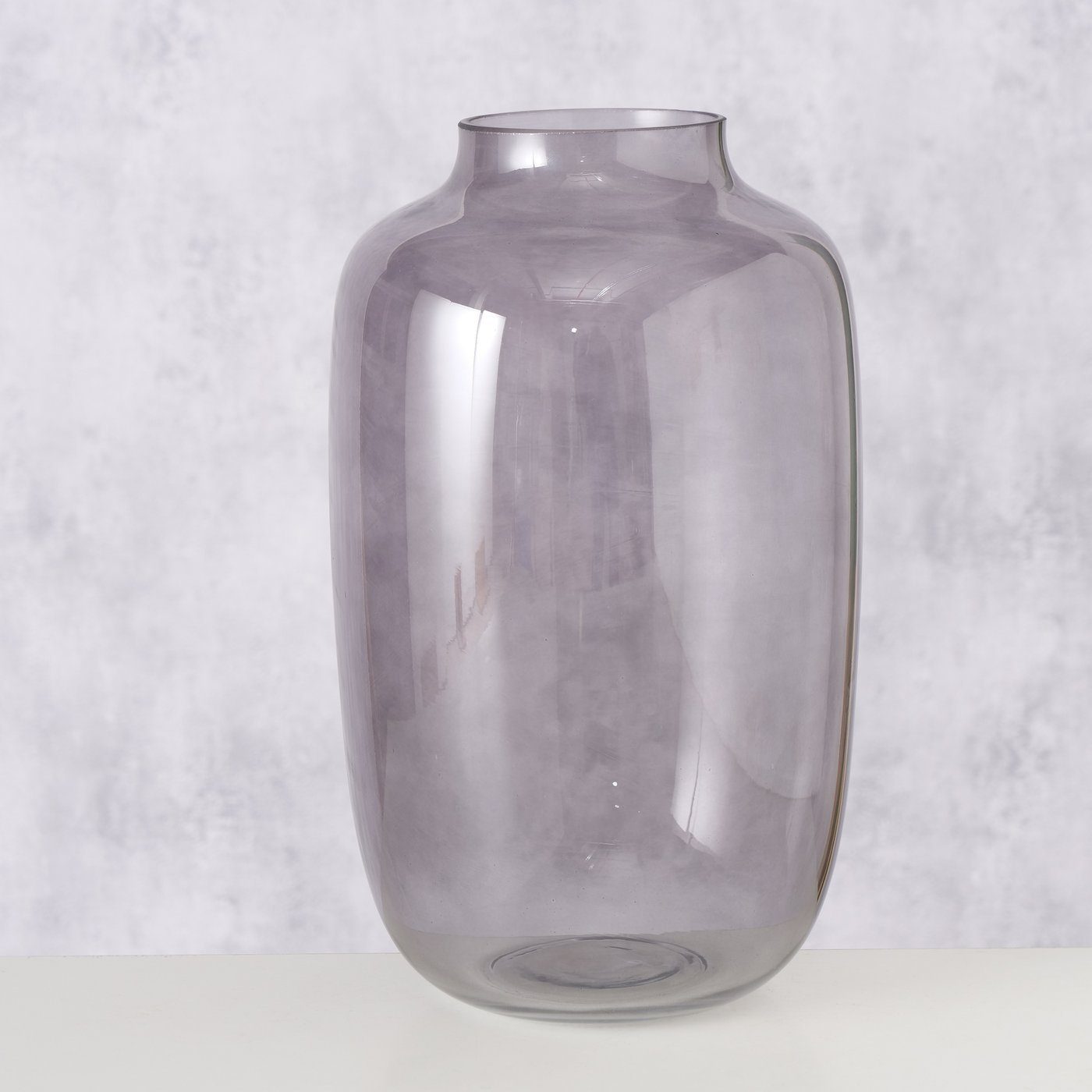 aus Vase dunkelgrau Dekovase H33cm, Glas in BOLTZE "Grigio"