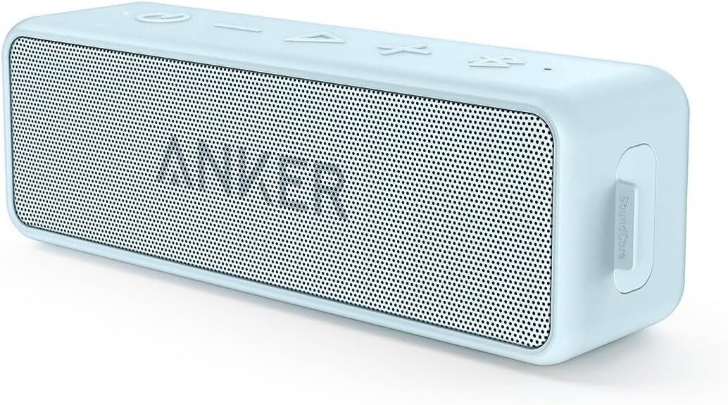 Anker SoundCore 2 Fantastischer Sound mit Dualen Bass-Treibern, 24h Akku Bluetooth-Lautsprecher 2 (Reichweite bis zu 20 m Bluetooth-Version 5.0 bis zu 24h Wiedergabezeit)