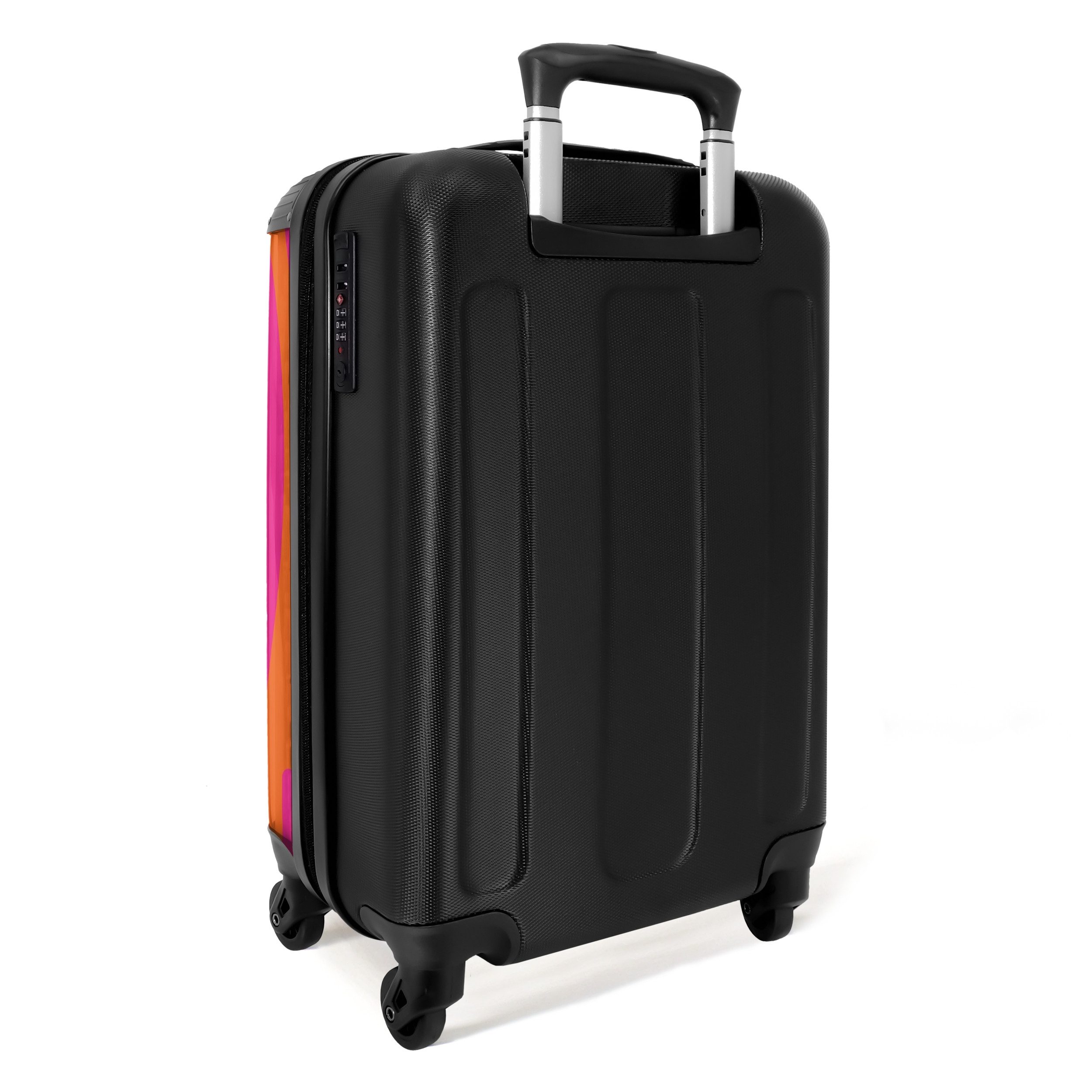 NoBoringSuitcases.com© Hartschalen-Trolley Rosa und orangefarbener Zebradruck 55x35x20cm, Handgepäck Koffer & Trolleys, Luggage, Reisekoffer Frauen – Bild 3 von 5