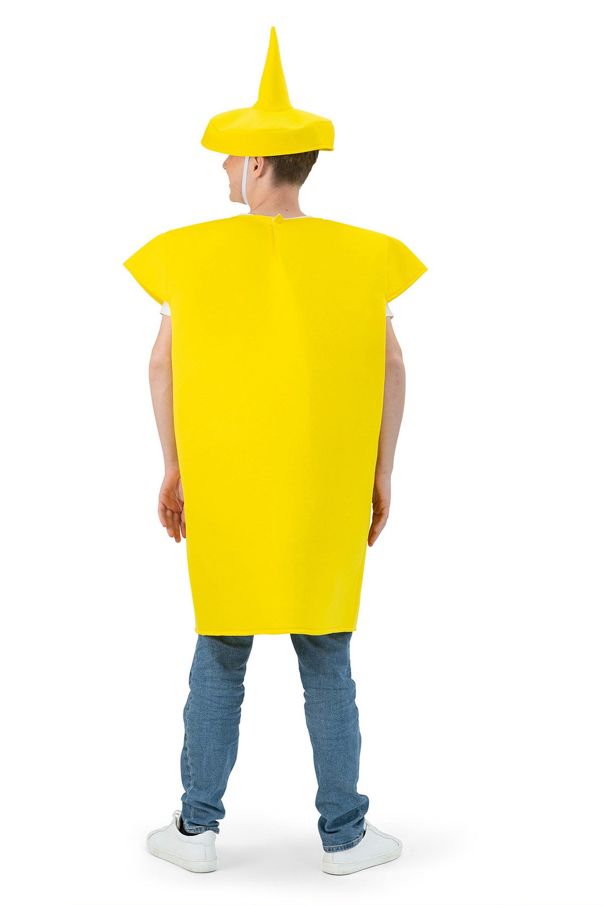 Funny Fashion Kostüm 'Senfflasche' Kostüm für Erwachsene 614039, Gelb