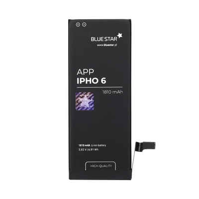 BlueStar Bluestar Akku Ersatz kompatibel mit iPhone 6 1810 mAh Austausch Batterie Handy Accu APN 616-0805 Smartphone-Akku