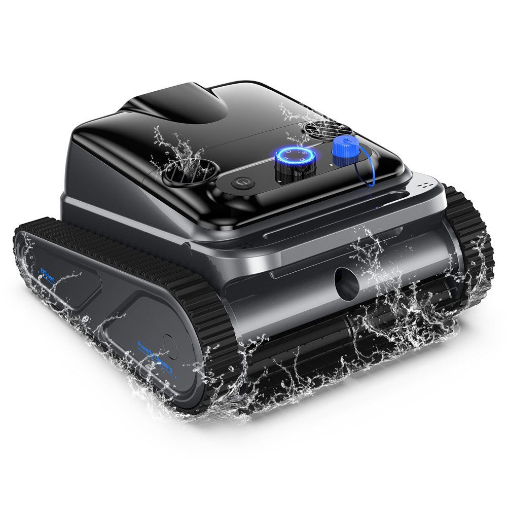 BBG Kabelloser Poolroboter mit Wandkletterfunktion, 4 Reinigungsmodi, 5100mAh Akku, Starke Saugleistung, Poolreiniger