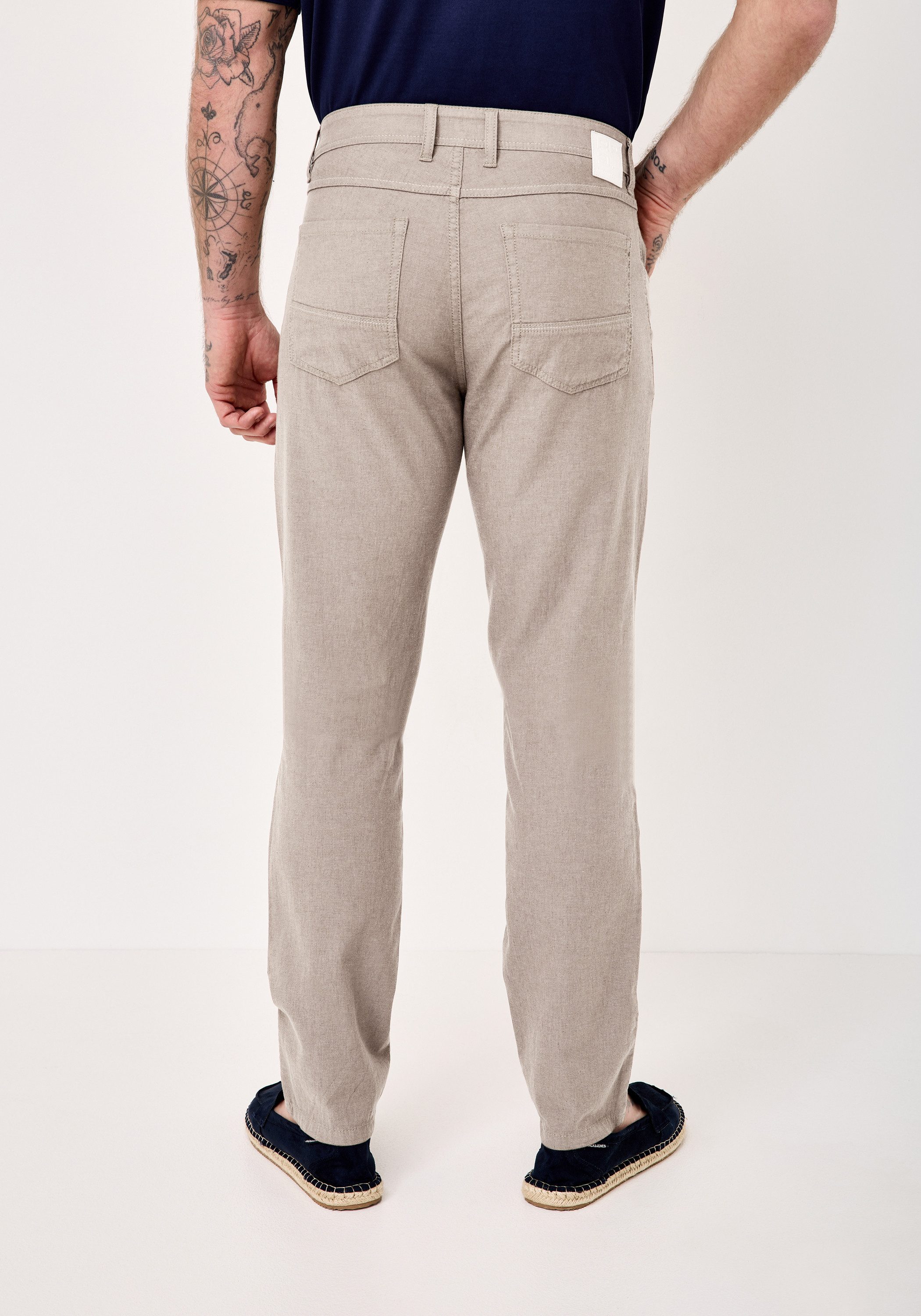 Redpoint Chinohose Milton Regular Fit Baumwolle-Leinen Hose mit Stretch