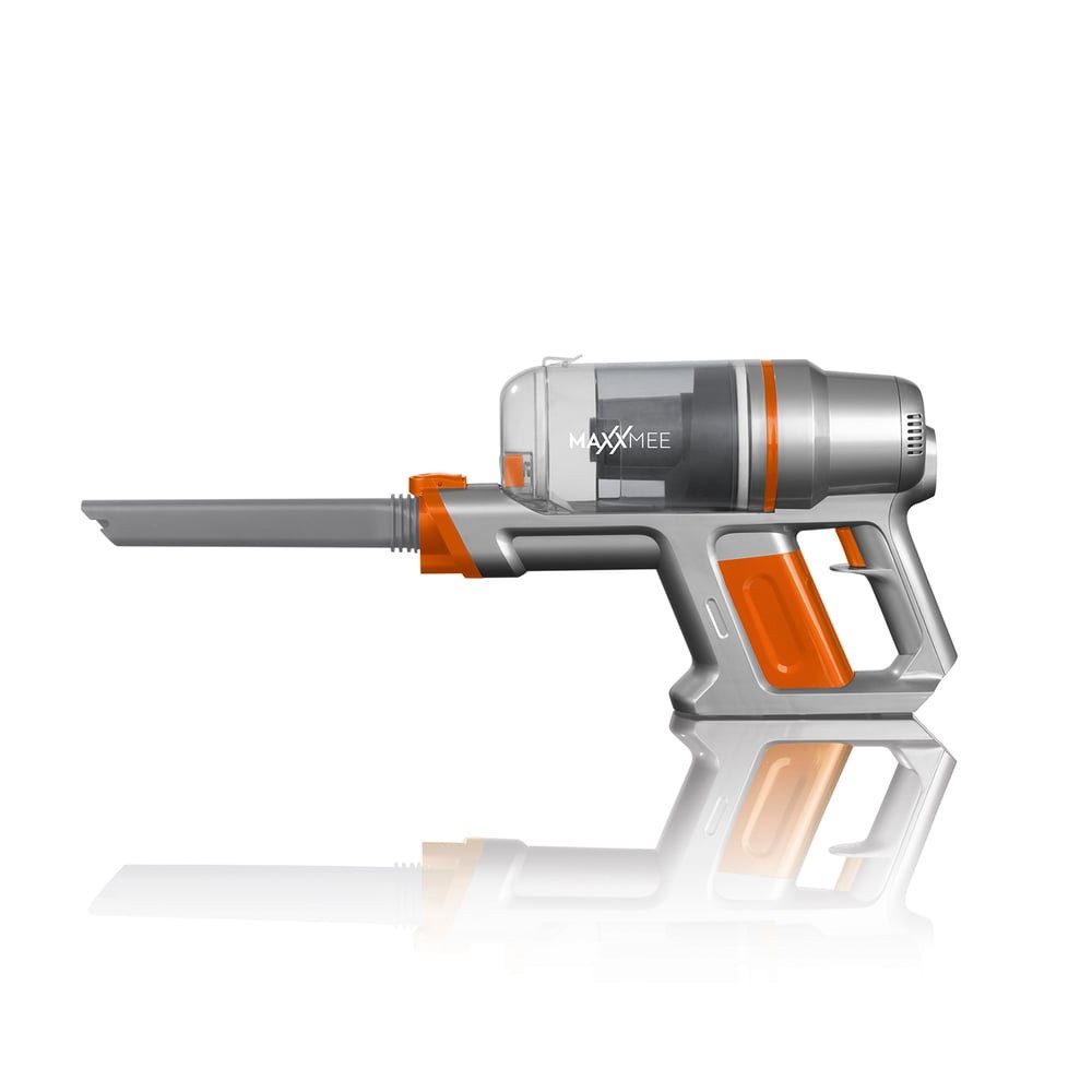 MAXXMEE Zyklon Hybrid Staubsauger Bodenstaubsauger, 150 W, beutellos, Akku-Zyklon-Staubsauger Pet Star orange/silber 150W