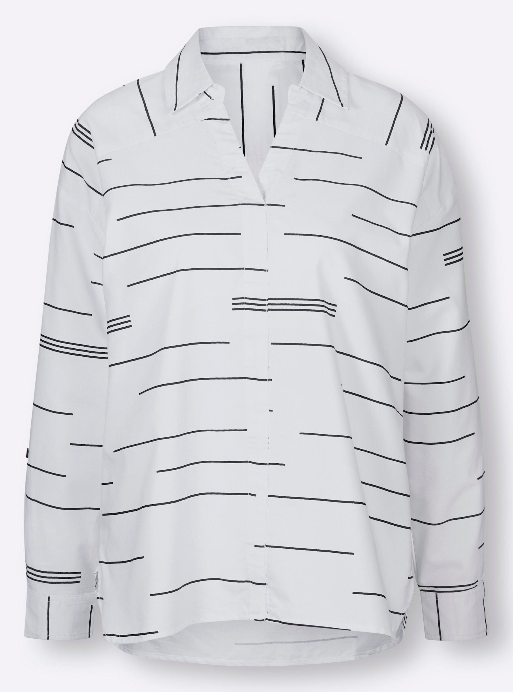Klassische Bluse Bluse Langarm
