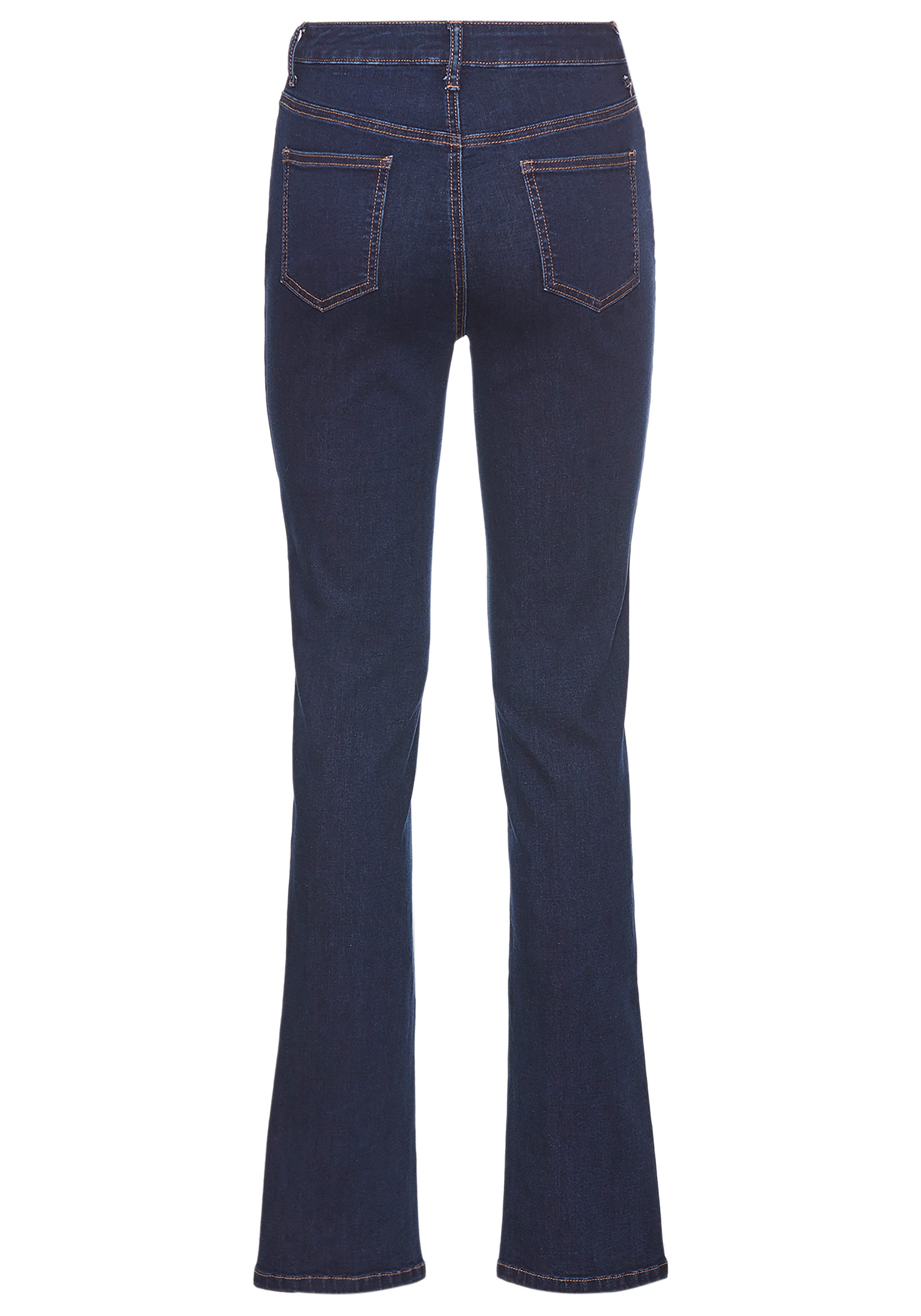 Arizona Gerade Jeans Ultra-Stretch Used-Look-Waschung