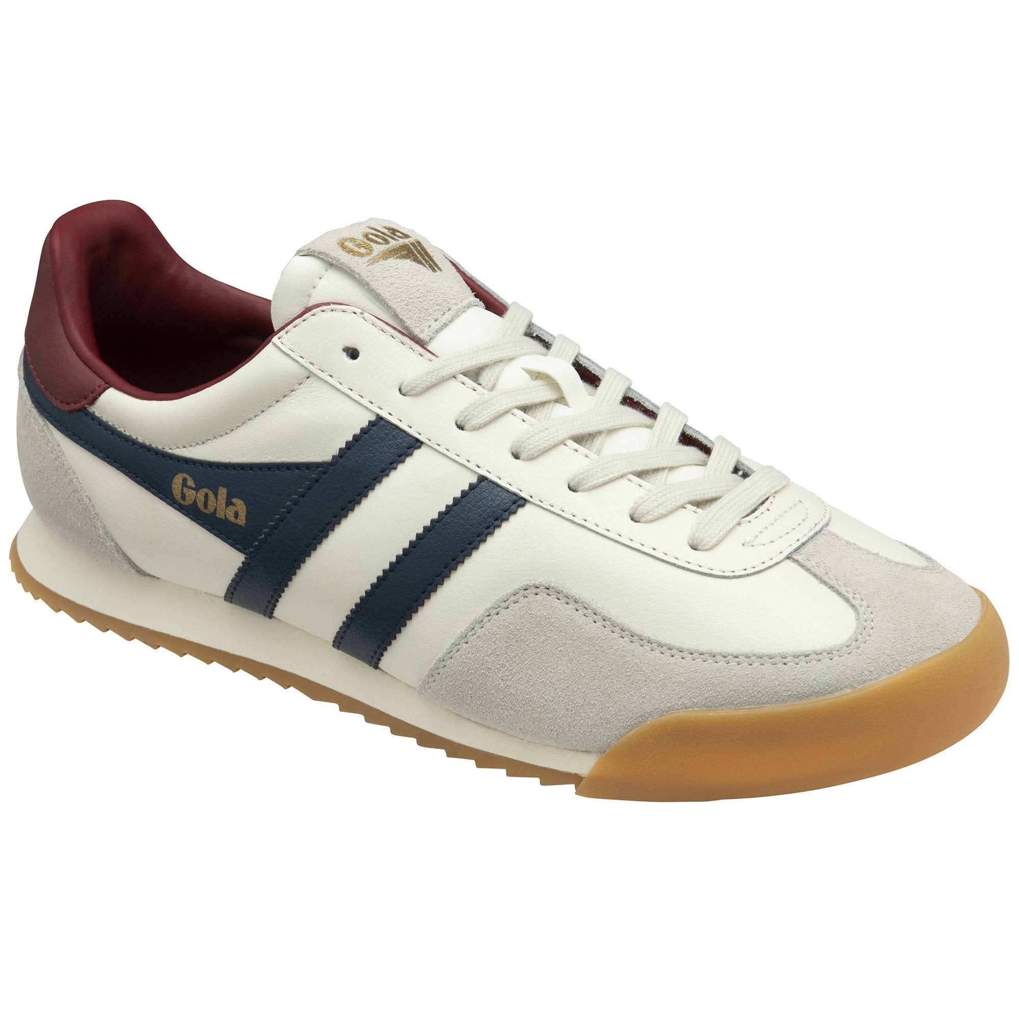 Gola Europa Leder 2025 offweiss/navyblau/dunkelrot Herren Sneaker