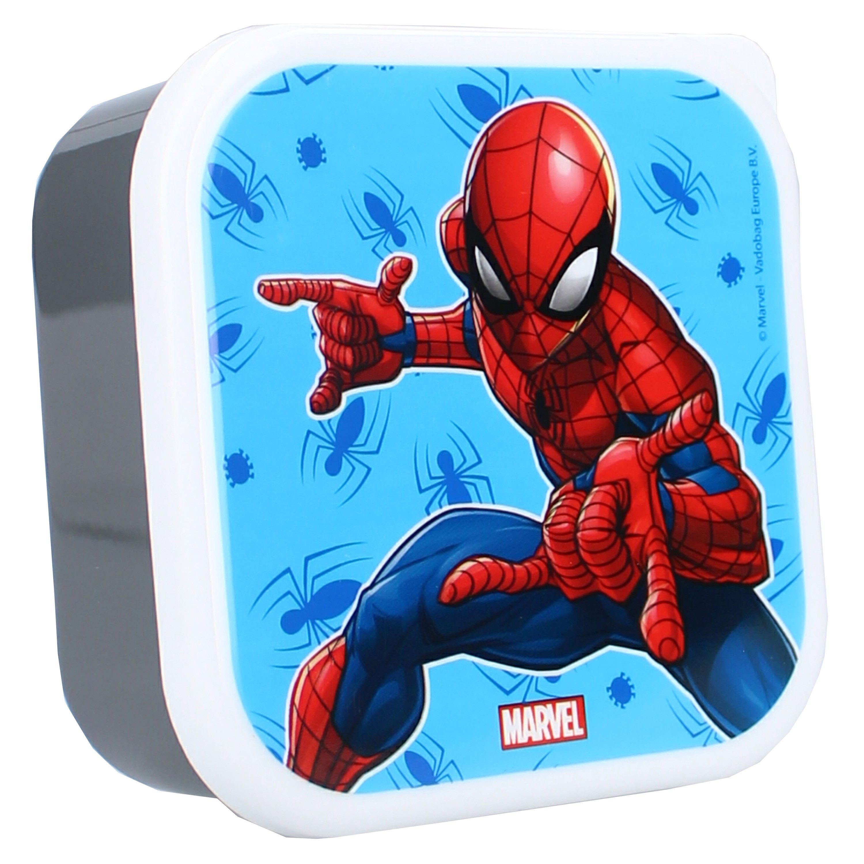 Spiderman Lunchbox Snackboxen-Set – 3 stapelbare Dosen Praktisch für Schule & unterwegs, (3-tlg)