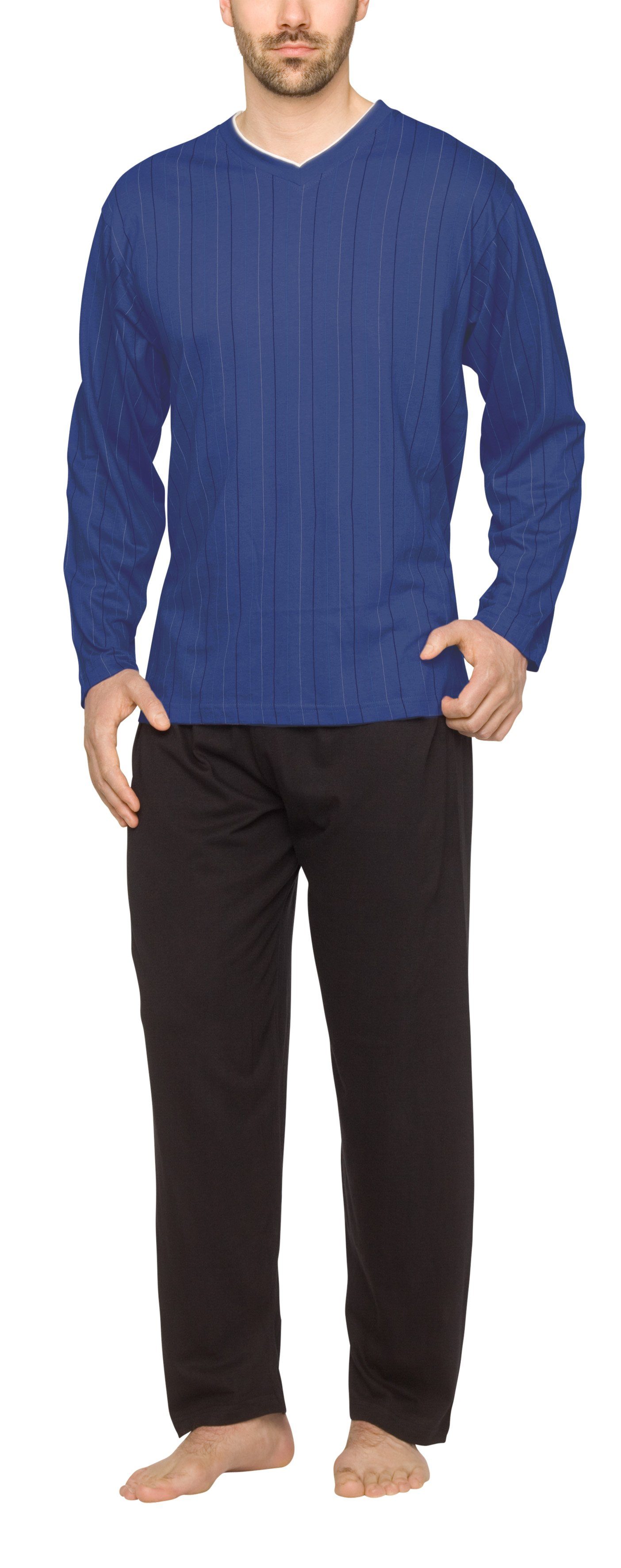 Moonline Pyjama Schlafanzug lang, 100% Baumwolle günstig online kaufen