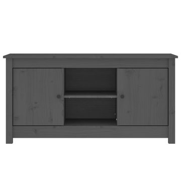 furnicato TV-Schrank Grau 103x36,5x52 cm Massivholz Kiefer