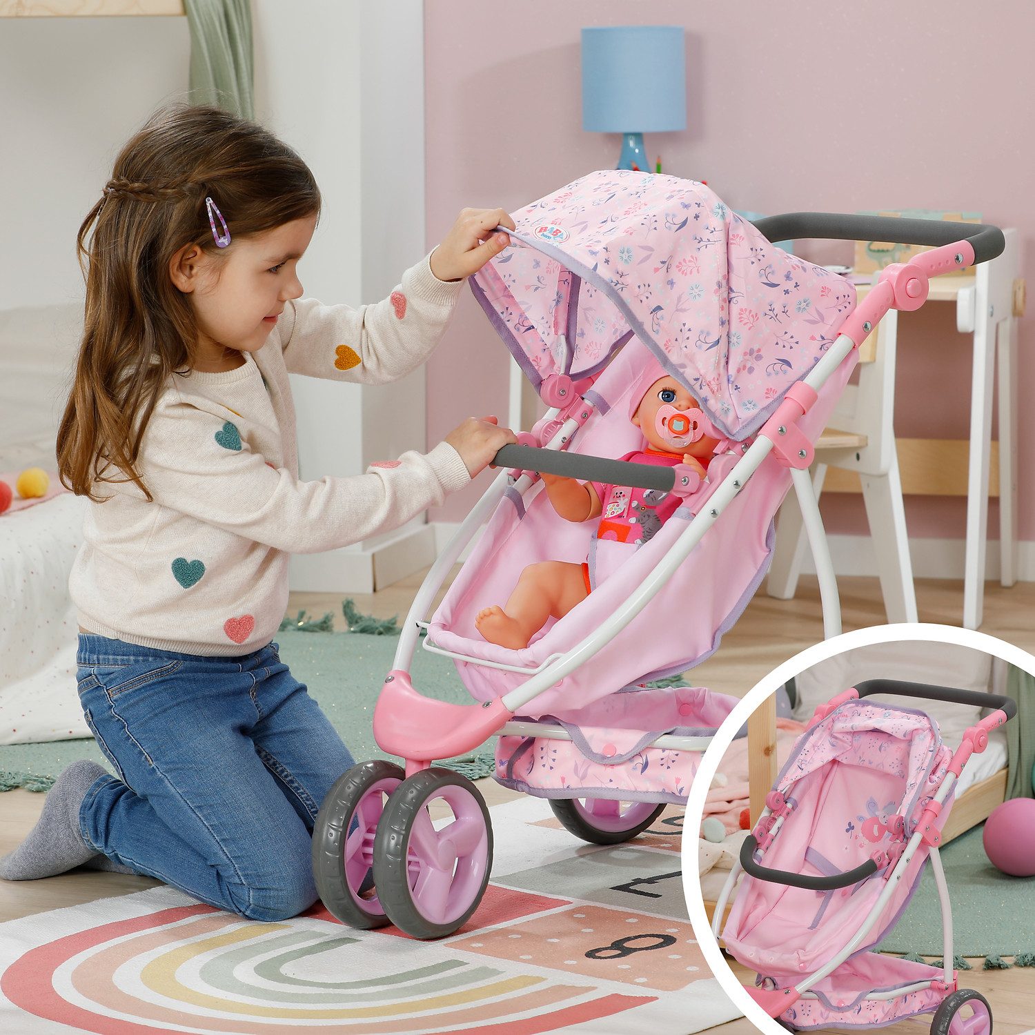 Baby Born Kombi-Puppenwagen Deluxe Wald