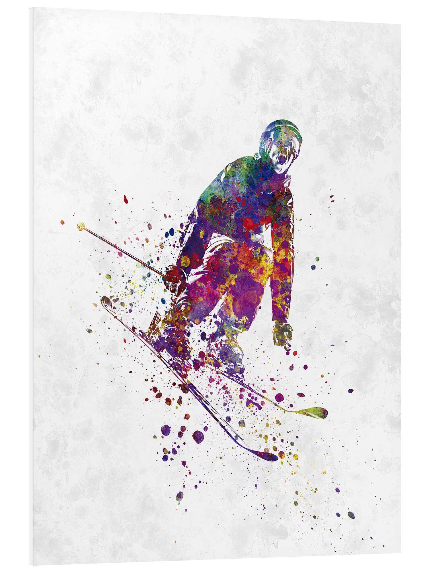 Posterlounge Forex-Bild nobelart, Skifahrer VII, Malerei