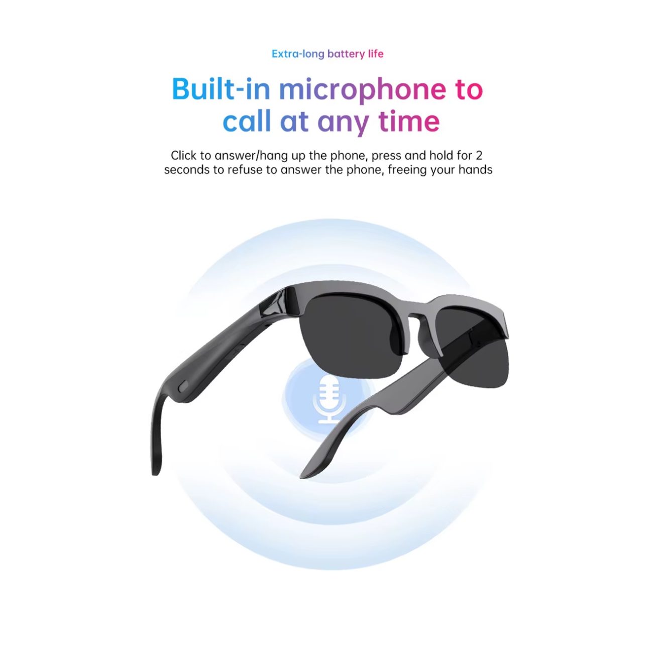 Athlix Smart-Brille mit KI-Übersetzung, Bluetooth-Konversation, 4K Bluetooth-Soundbrille (Echtzeit-Übersetzungsfunktion über kompatible Software)