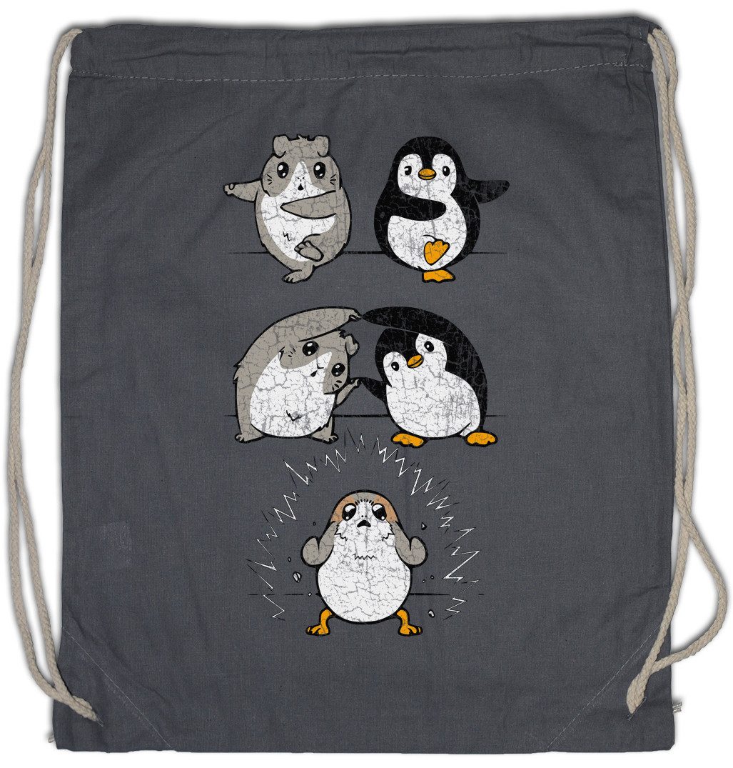 Turnbeutel Porg Fusion Turnbeutel Penguin Pinguin Hamster Fun Geek Nerd Gift Wars