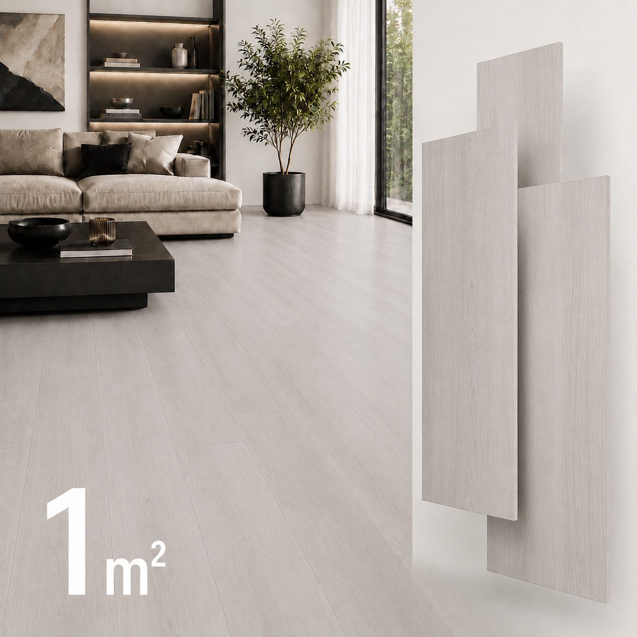 Berti Graf Designboden SPC Vinylboden 5 mm Klick wasserfest mit Trittschalldämmung, kleberfrei, pflegeleicht