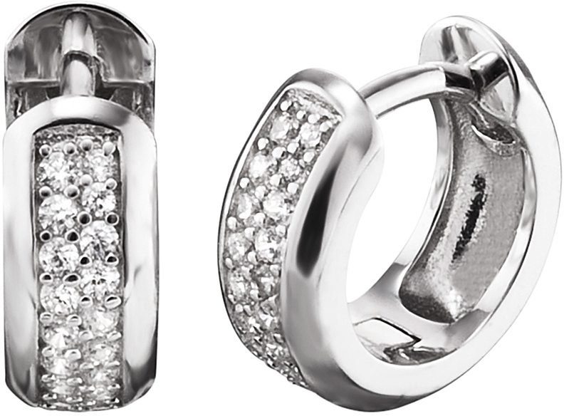 Engelsrufer Paar Серьги-кольца Bright like a diamond CREOLE ANNA CRYSTAL, mit Zirkonia (synth)