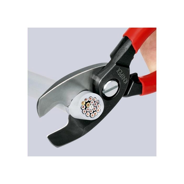 Knipex Kabelschere Kabelschere L.200mm brüniert Griffe 2-Komponenten / Mehrkomponenten-Hüllen