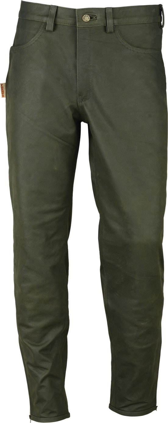 Fuente Leather Wears Lederhose Jagdhose Leder Herren, Büffelleder, Jagdlederhose mit Messertasche Stiefelhose Leder echtes Nubuk Leder