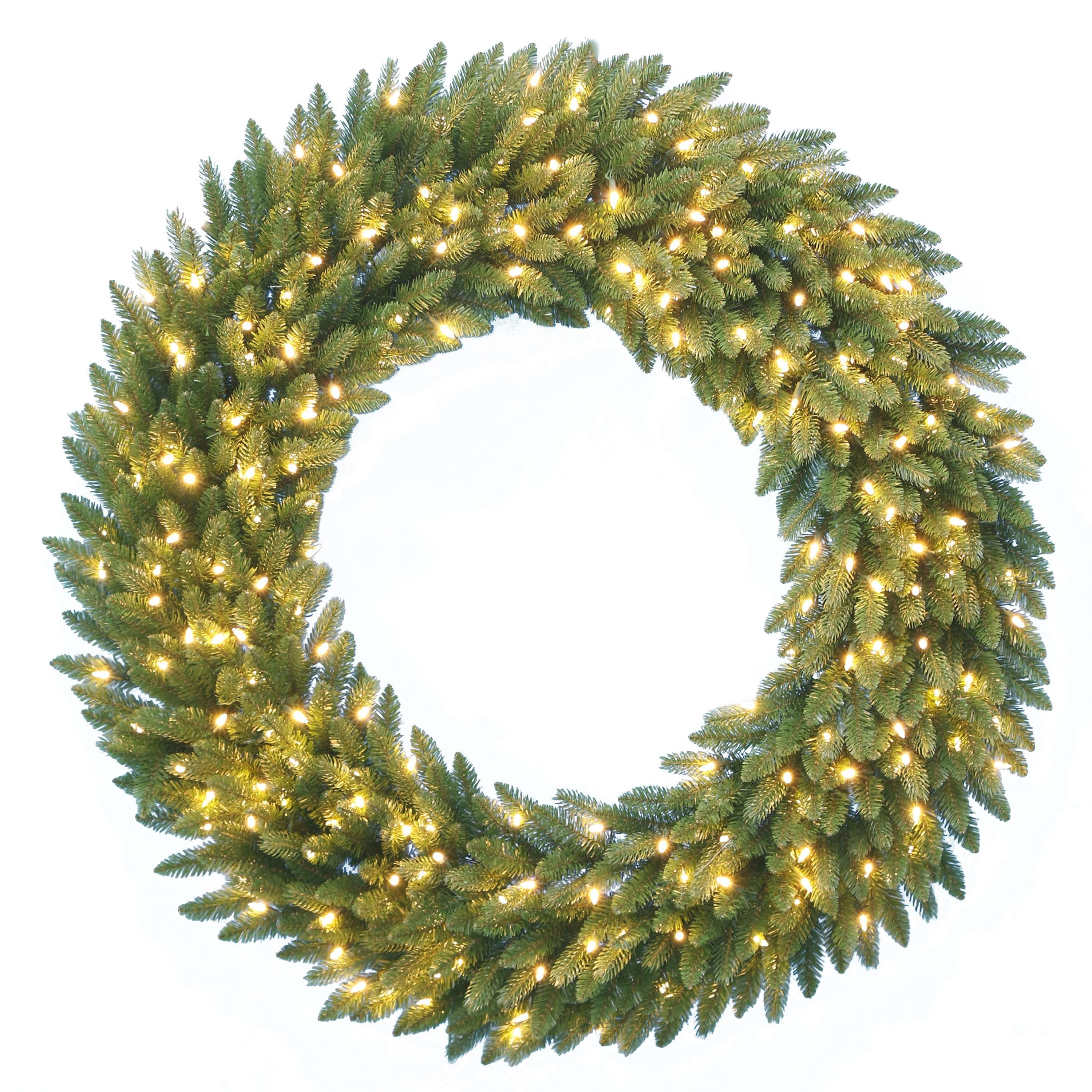 artplants Adventskranz Künstlicher Tannenkranz Amarillo, grün, LEDs, Ø 60 cm