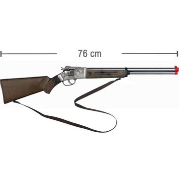 Festartikel Müller GmbH Blaster Gewehr Silberbüchse 76cm lange für 12-Schuss-Ringe-Munition geeignet