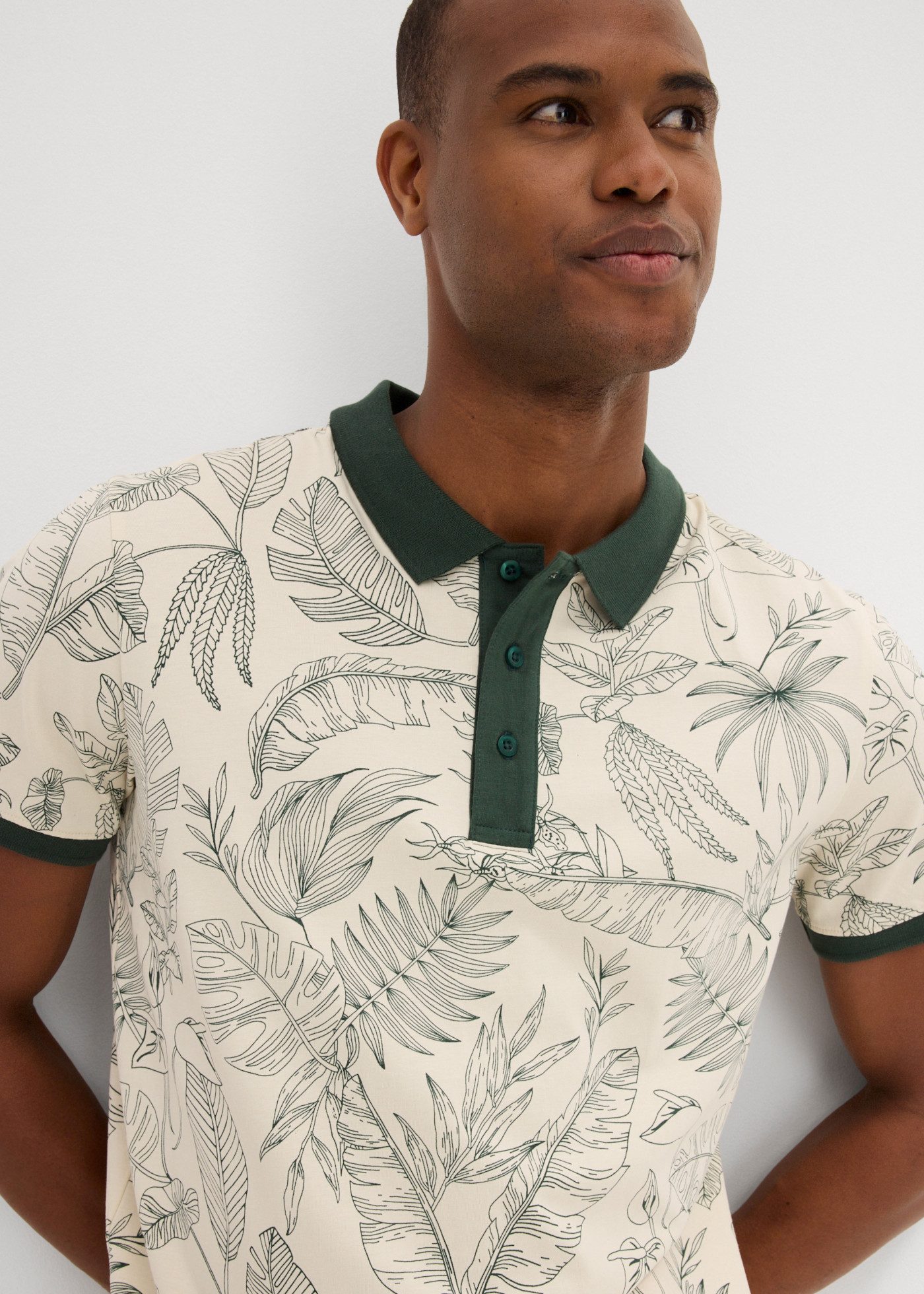 bonprix Poloshirt aus reiner Baumwolle, mit Polokragen, Kurzarm-Design, Regular Fit