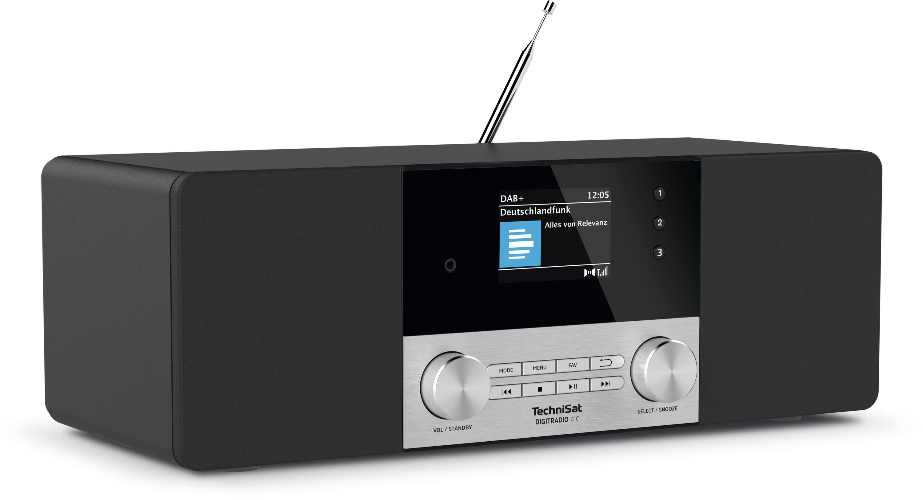 TechniSat DIGITRADIO 4 C Digitalradio (DAB) (Digitalradio (DAB), FM-Tuner mit RDS, 20 W, ELAC-Stereosound, Bluetooth, Farbdisplay, Equalizer)
