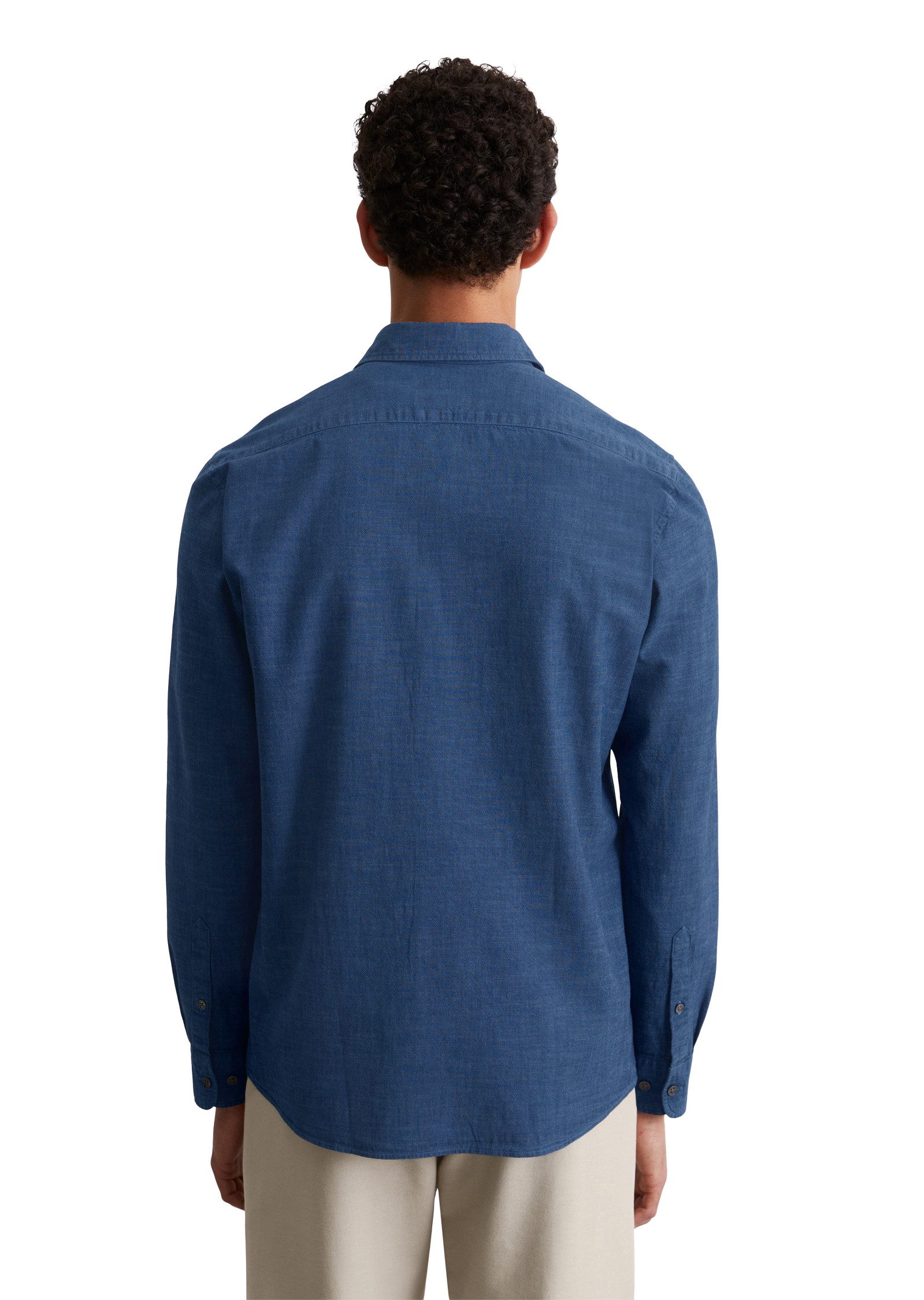 Marc O'Polo Langarmhemd aus leichtem Bio-Baumwoll-Chambray – Bild 3 von 5
